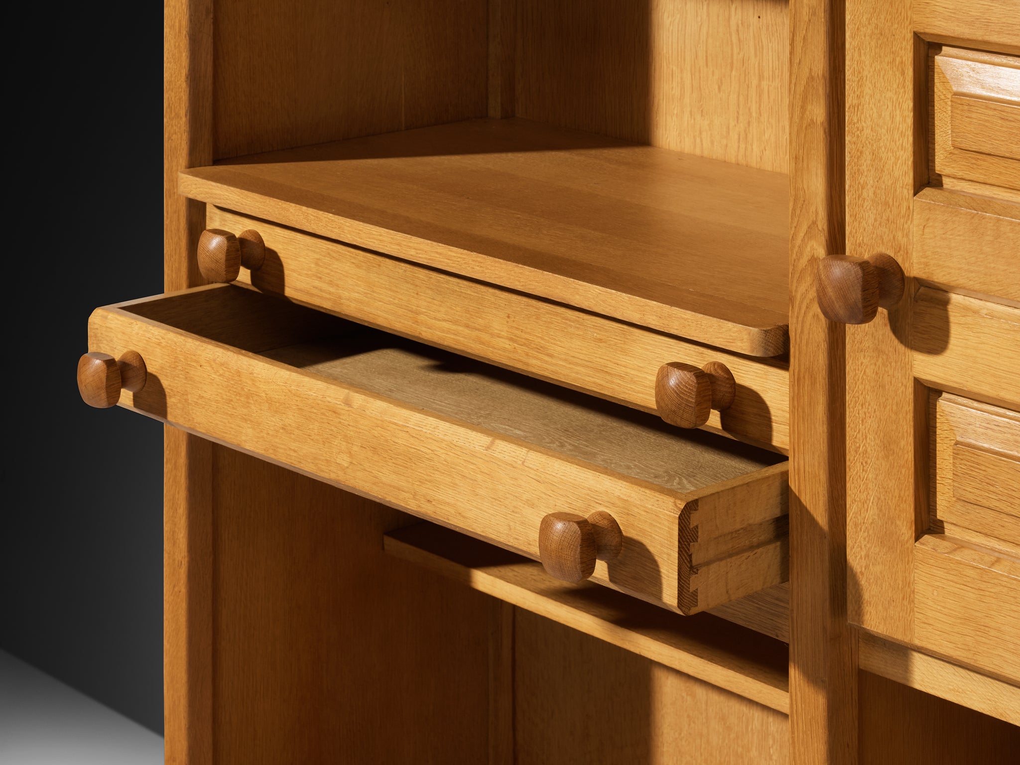 Guillerme & Chambron Cabinet or Cupboard in Solid Oak Case pieces and storage cabinets Morentz