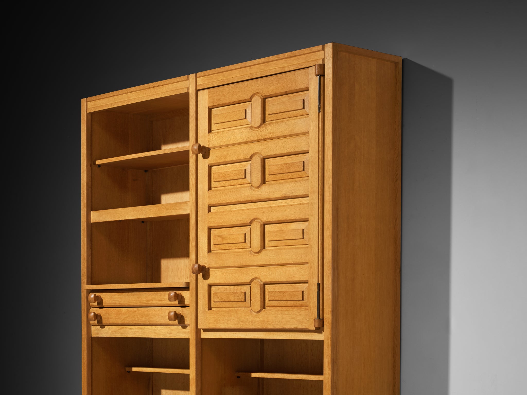 Guillerme & Chambron Cabinet or Cupboard in Solid Oak Case pieces and storage cabinets Morentz
