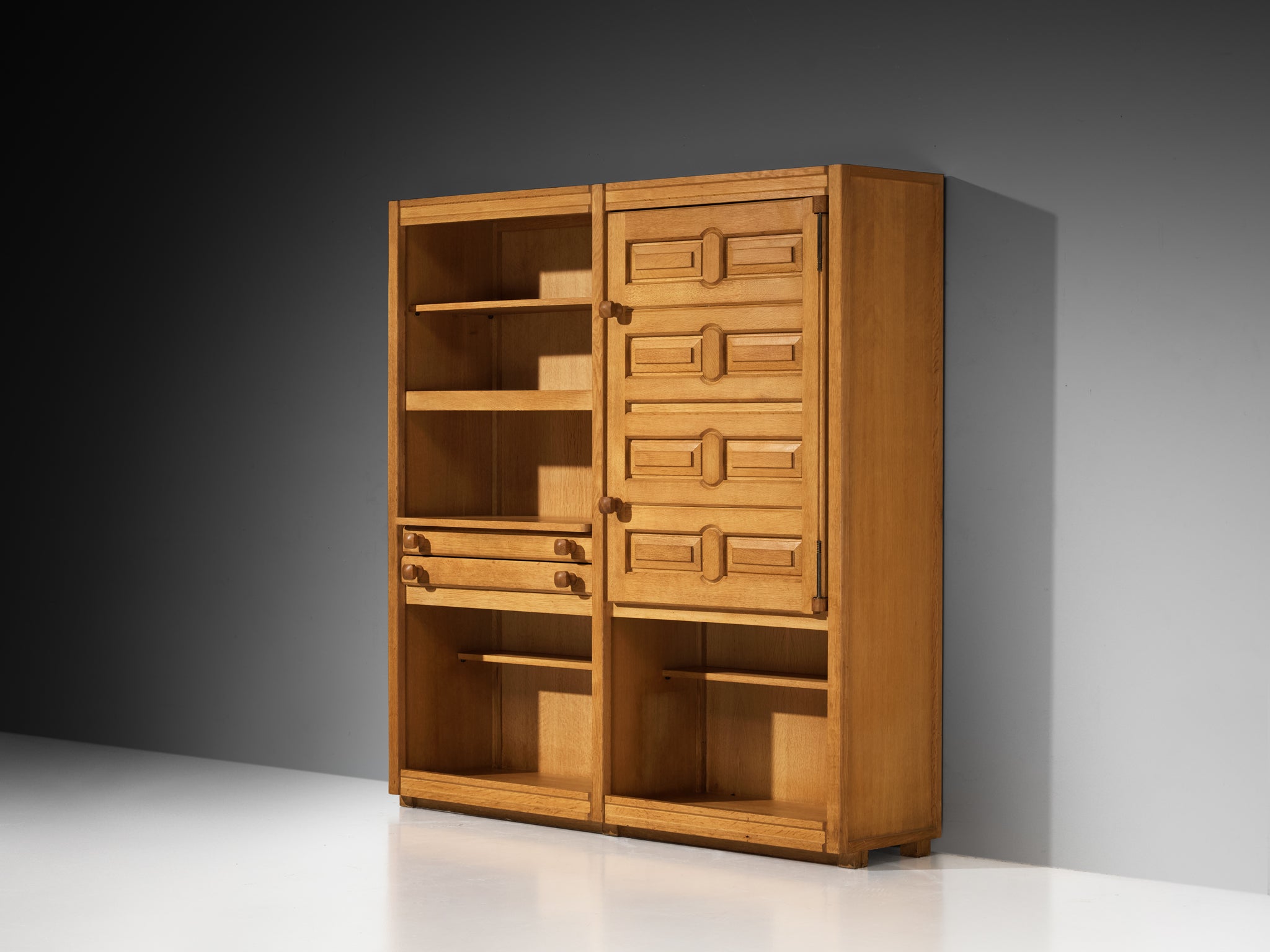 Guillerme & Chambron Cabinet or Cupboard in Solid Oak Case pieces and storage cabinets Morentz