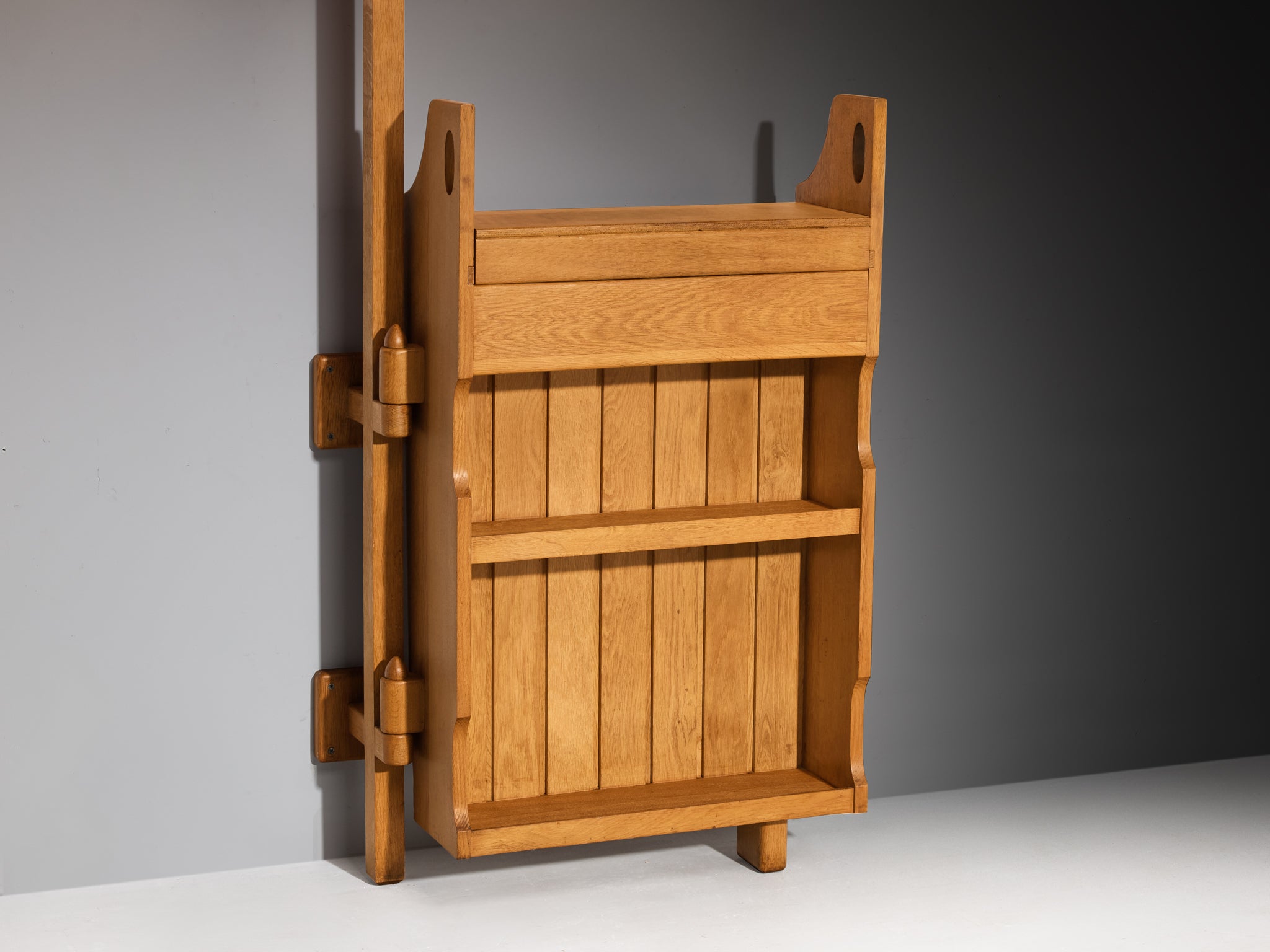 Guillerme & Chambron for Votre Maison Bar with Lamp in Oak Case pieces and storage cabinets Morentz