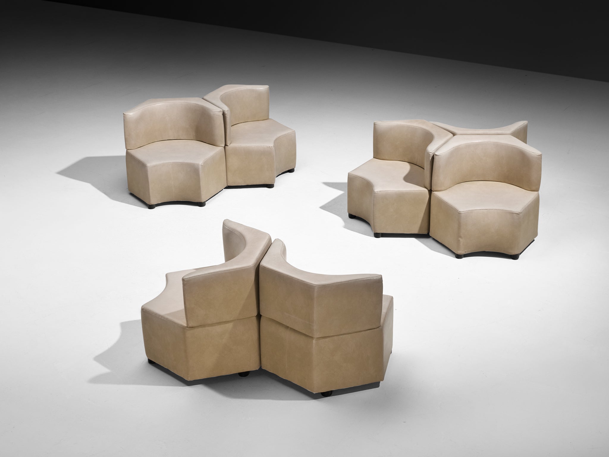 Sectional Sofa Elements in Leatherette Seating Morentz