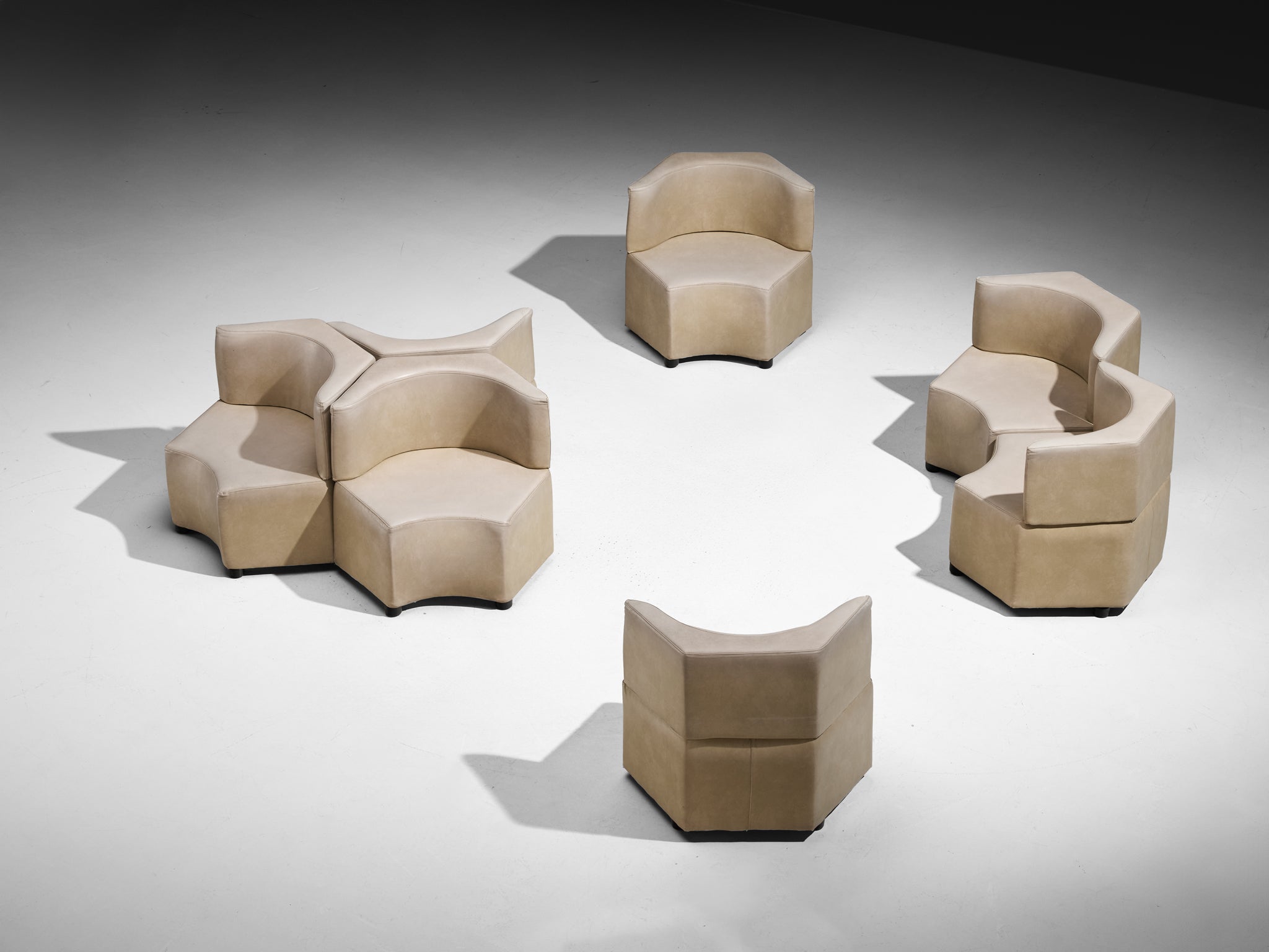 Sectional Sofa Elements in Leatherette Seating Morentz