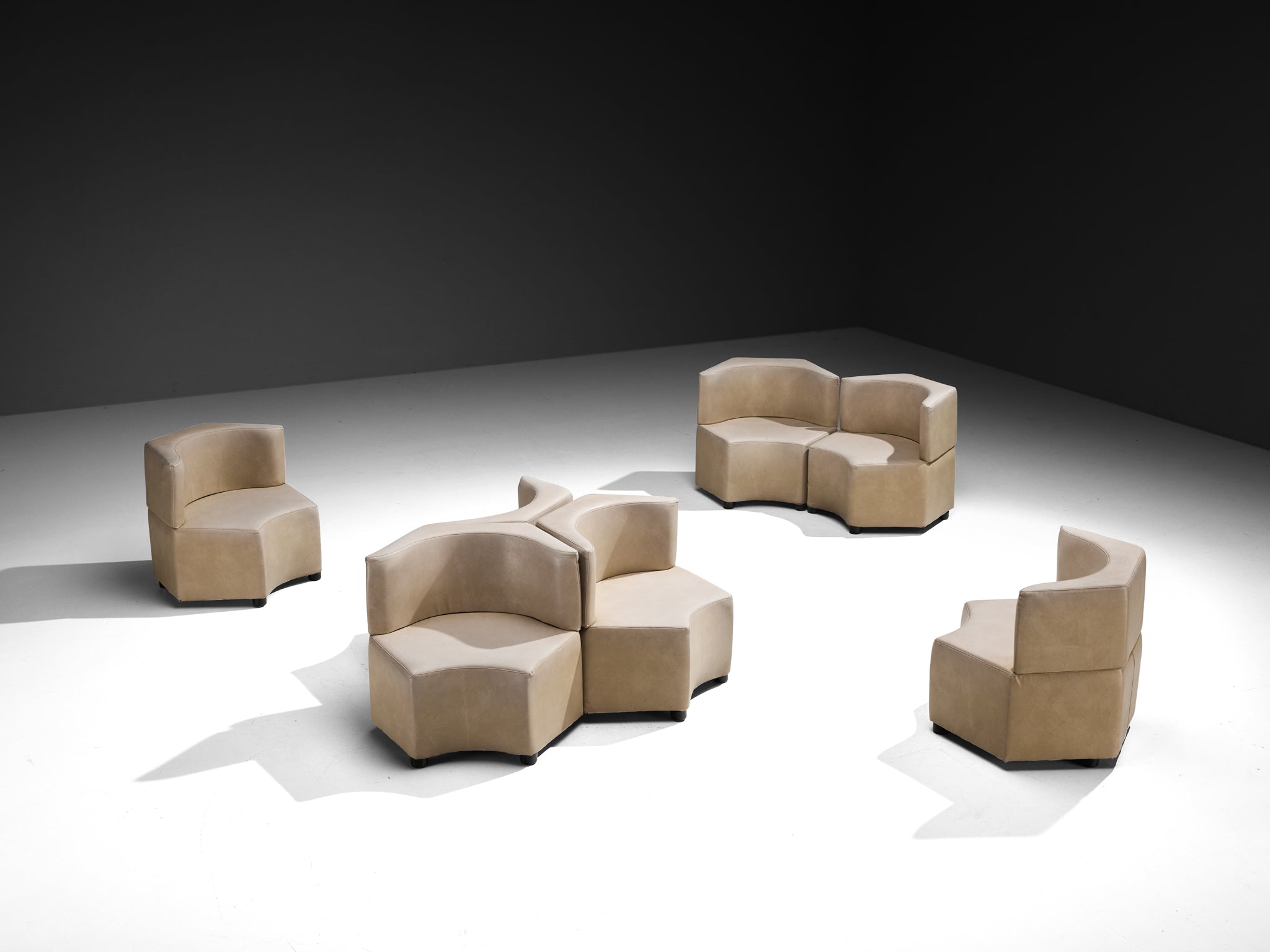 Sectional Sofa Elements in Leatherette Seating Morentz