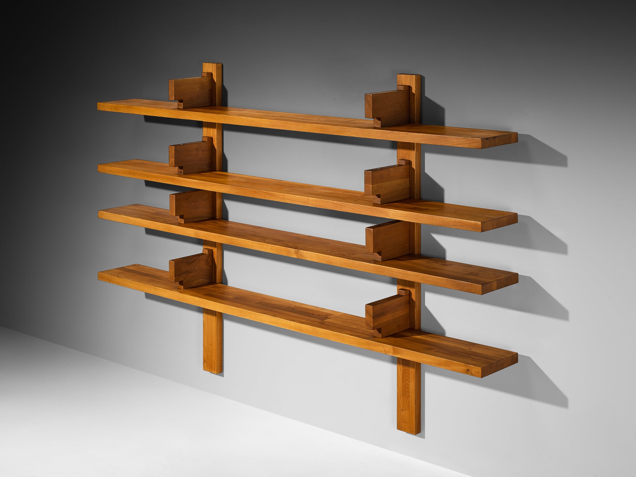 Early Pierre Chapo 'B17C' Bibliothèque in Solid Elm 284 cm / 111.81 in. Case pieces and storage cabinets Morentz