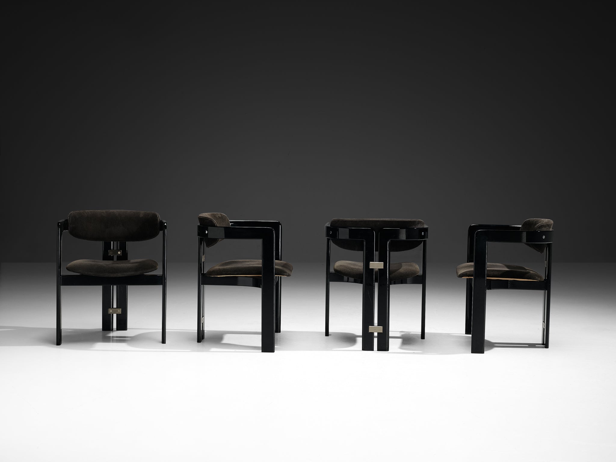 Augusto Savini for Pozzi Set of Four Pamplona Chairs Seating Morentz