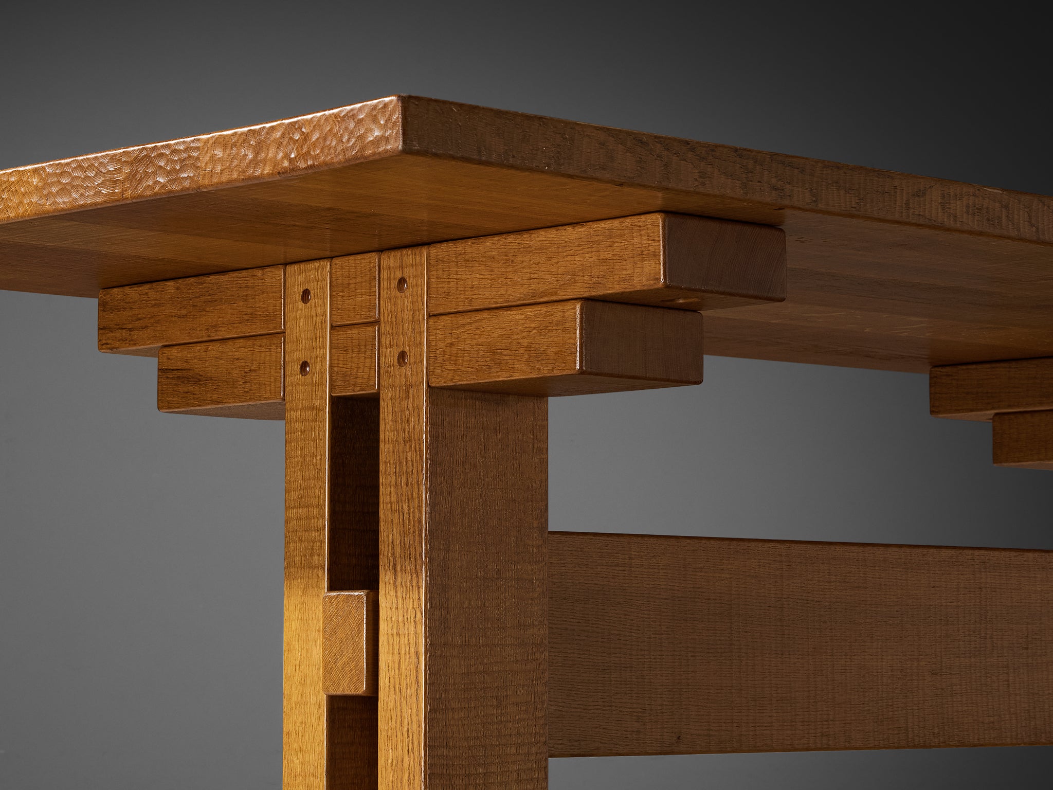 Giuseppe Rivadossi for Officina Rivadossi Dining Table in Oak Tables Morentz