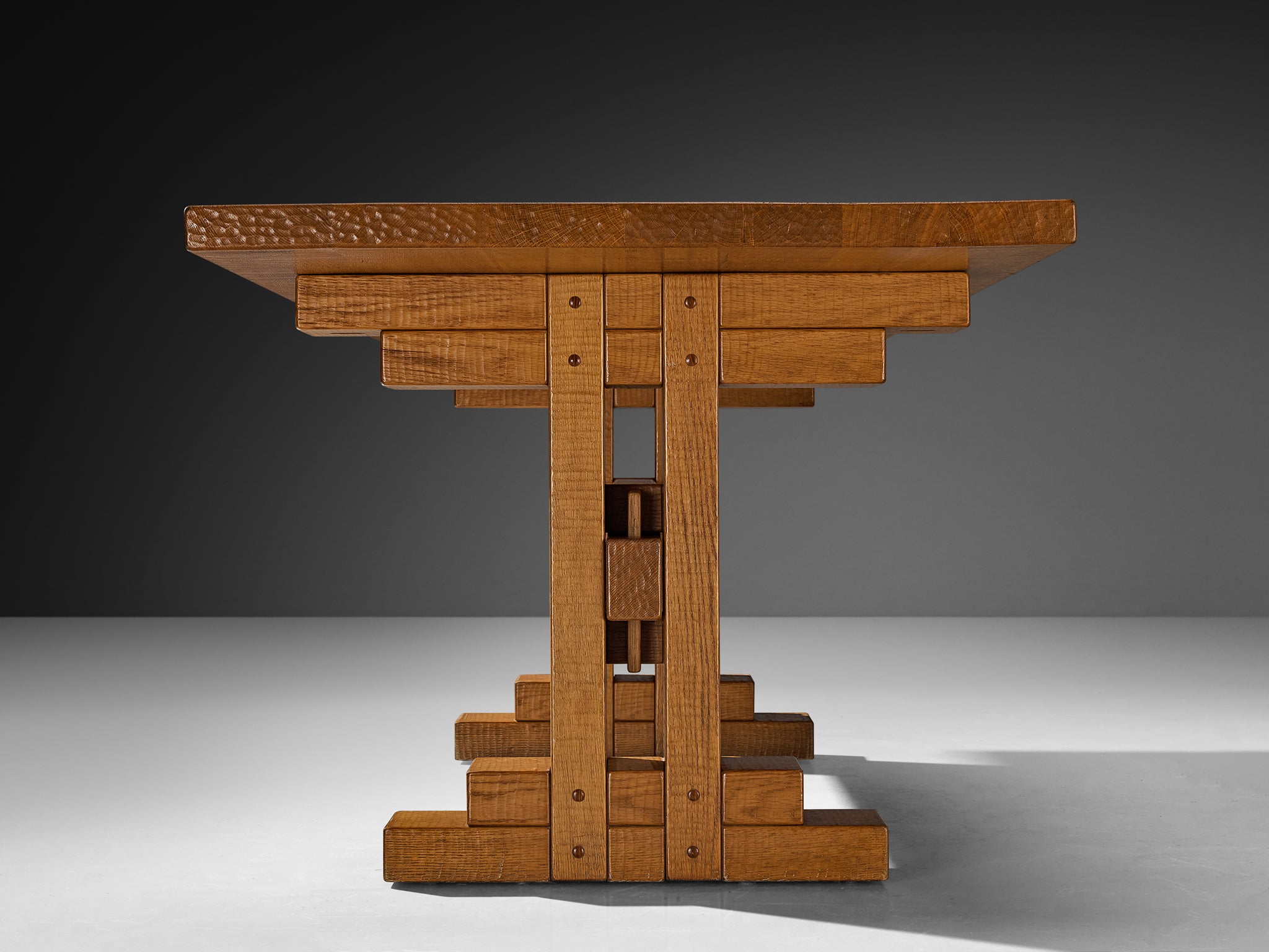 Giuseppe Rivadossi for Officina Rivadossi Dining Table in Oak Tables Morentz