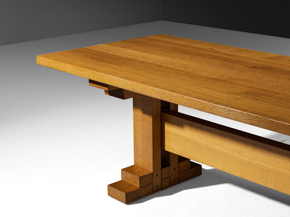 Giuseppe Rivadossi for Officina Rivadossi Dining Table in Oak Tables Morentz