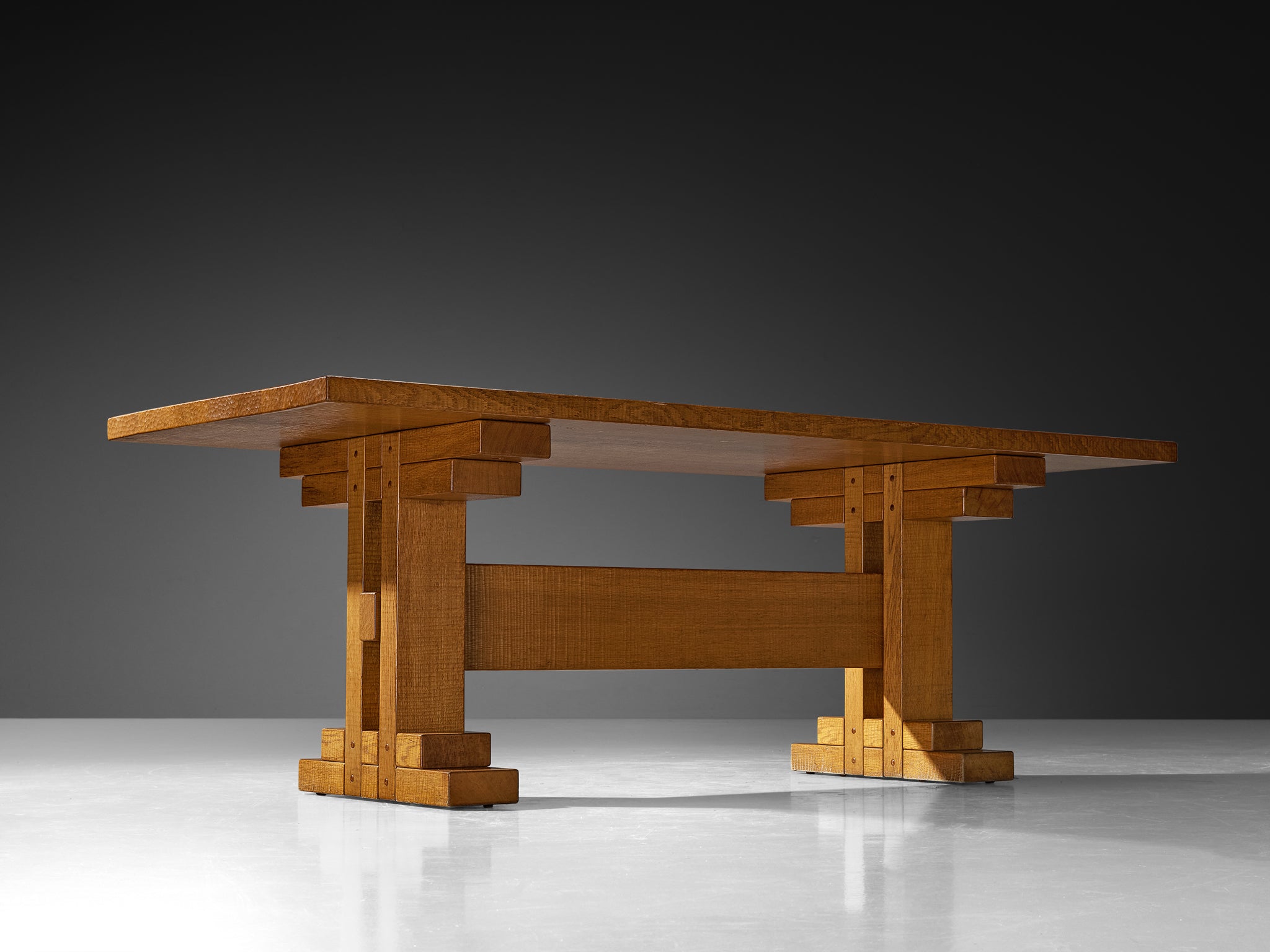 Giuseppe Rivadossi for Officina Rivadossi Dining Table in Oak Tables Morentz