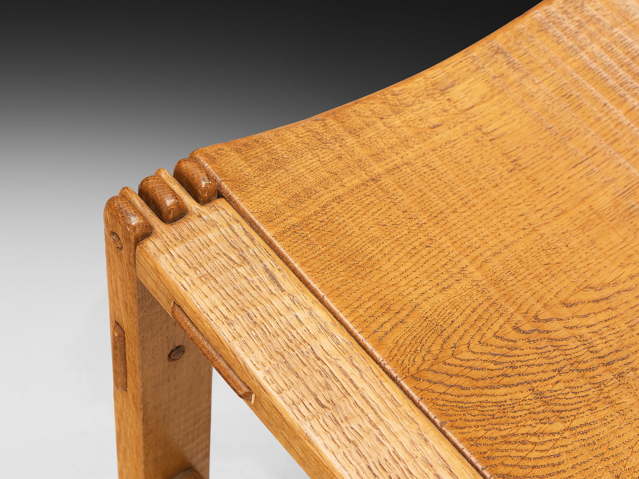 Giuseppe Rivadossi for Officina Rivadossi Set of Six Dining Chairs in Oak Seating Morentz