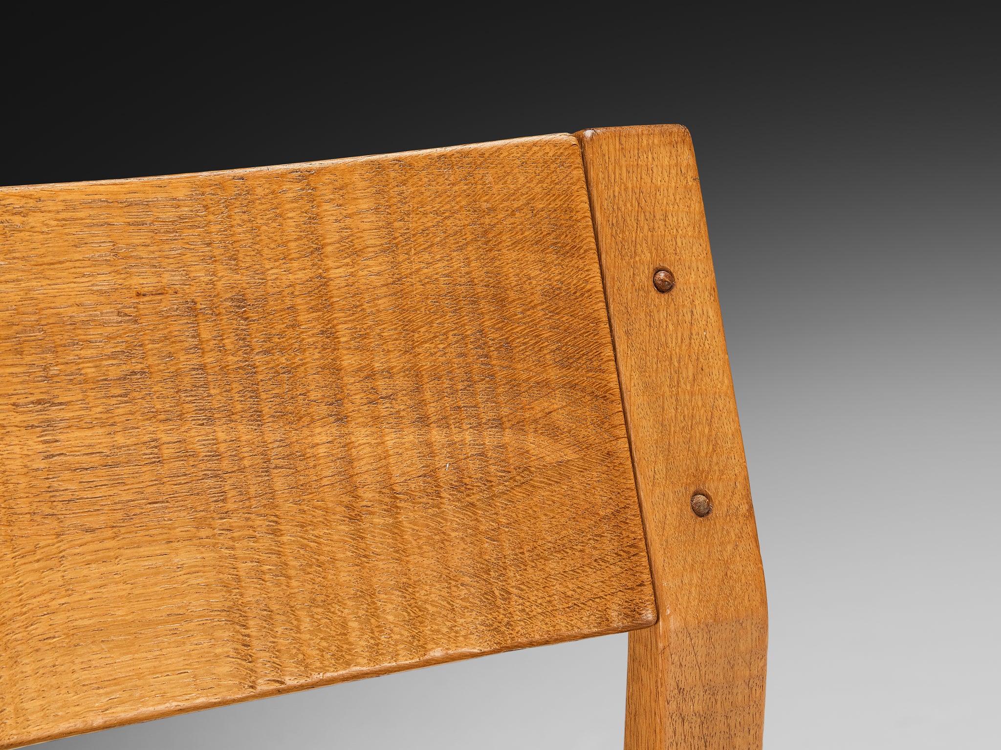 Giuseppe Rivadossi for Officina Rivadossi Set of Six Dining Chairs in Oak Seating Morentz