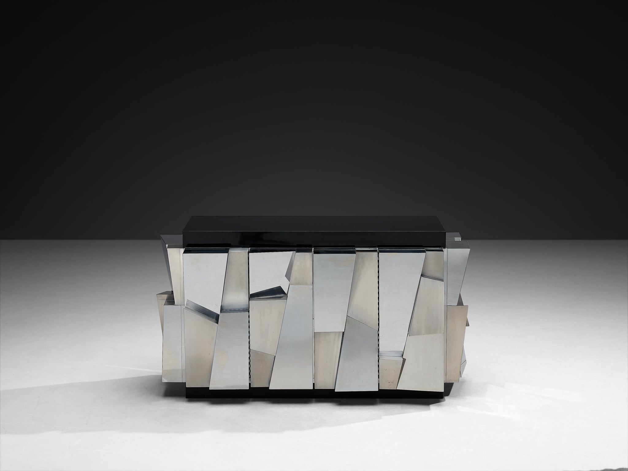 Paul Evans for Directional Faceted 'PE 300' Cabinet in Steel Case pieces and storage cabinets Morentz