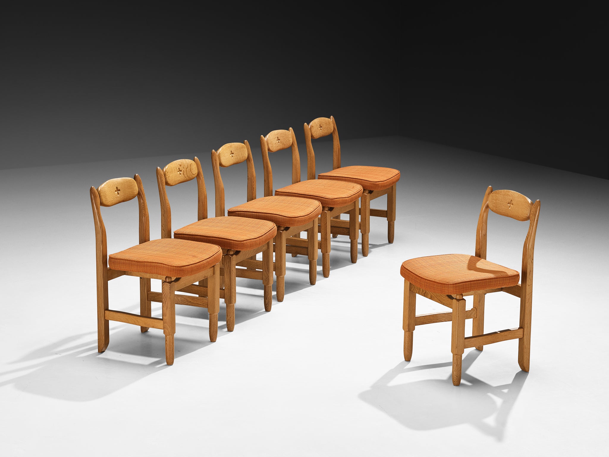 Guillerme & Chambron for Votre Maison 'Lorraine' Chairs in Oak Seating Morentz