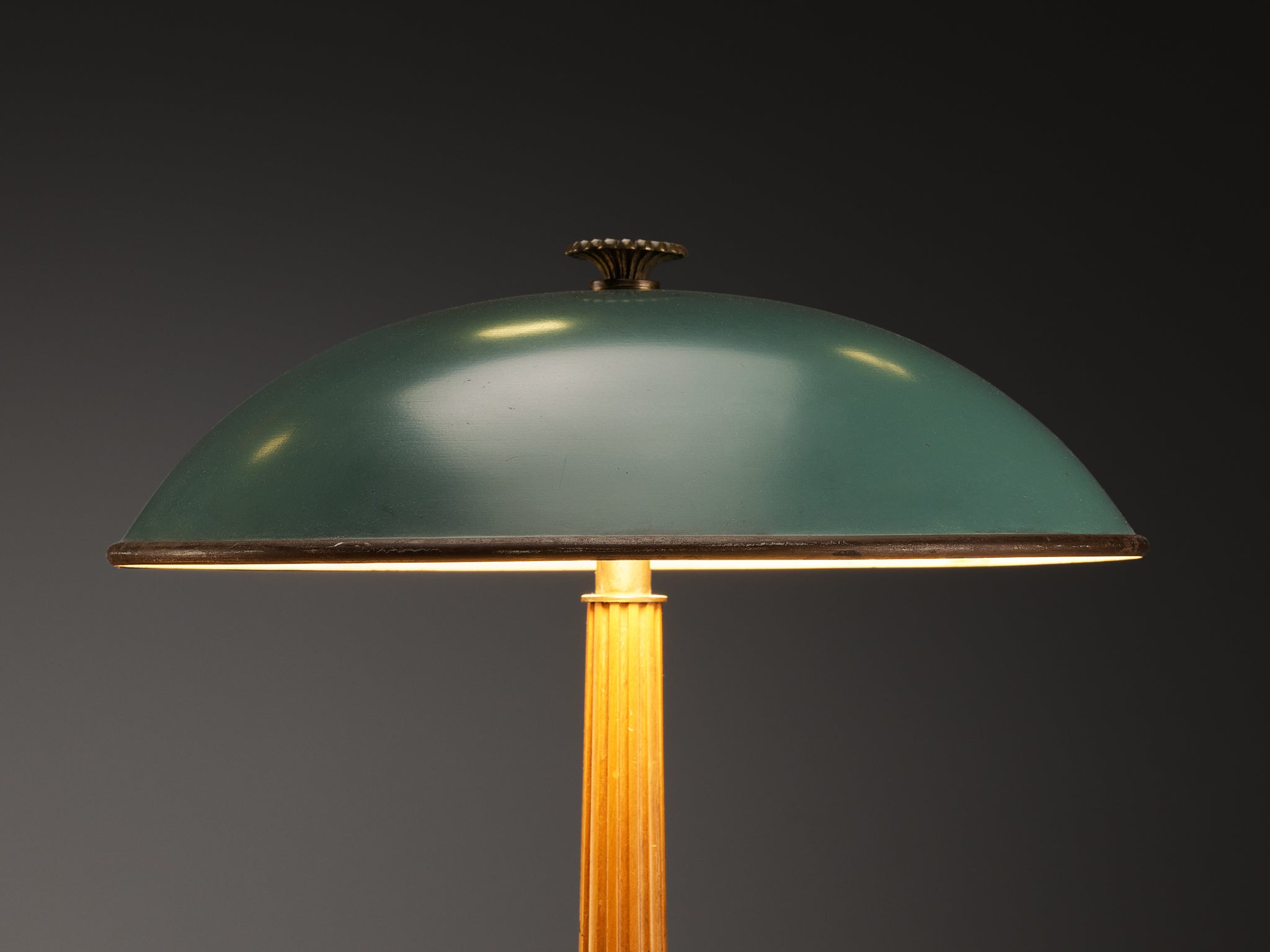 Erik Tidstrand for Nordiska Kompaniet Desk Lamp with Green Shade Lighting Morentz