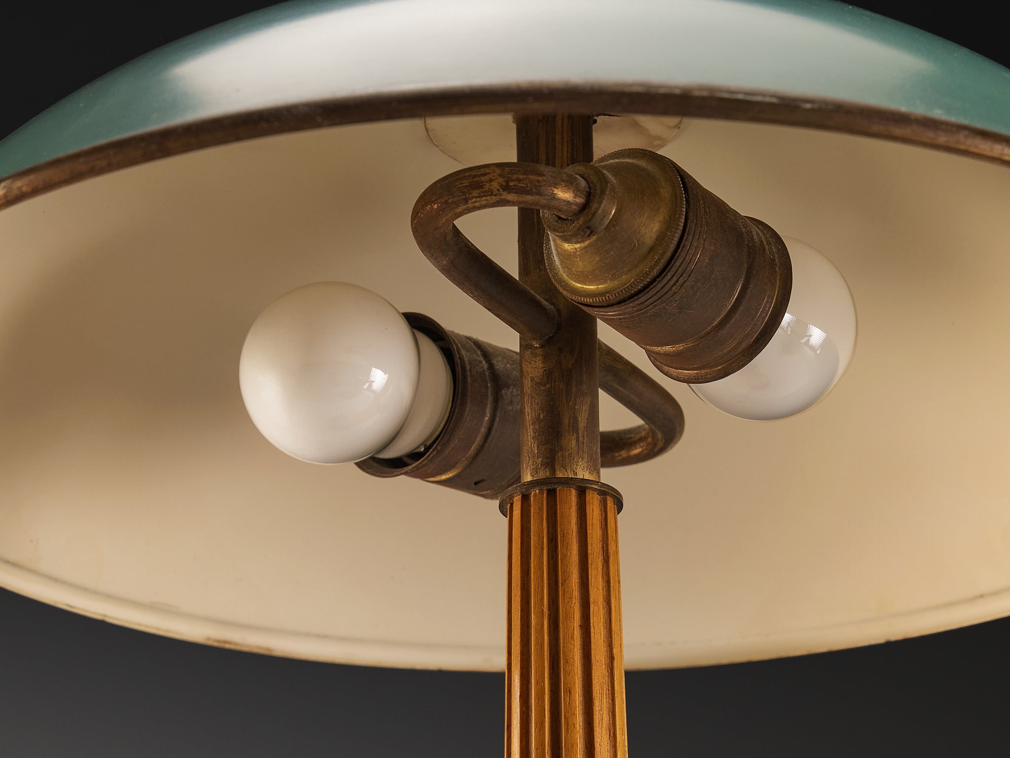 Erik Tidstrand for Nordiska Kompaniet Desk Lamp with Green Shade Lighting Morentz