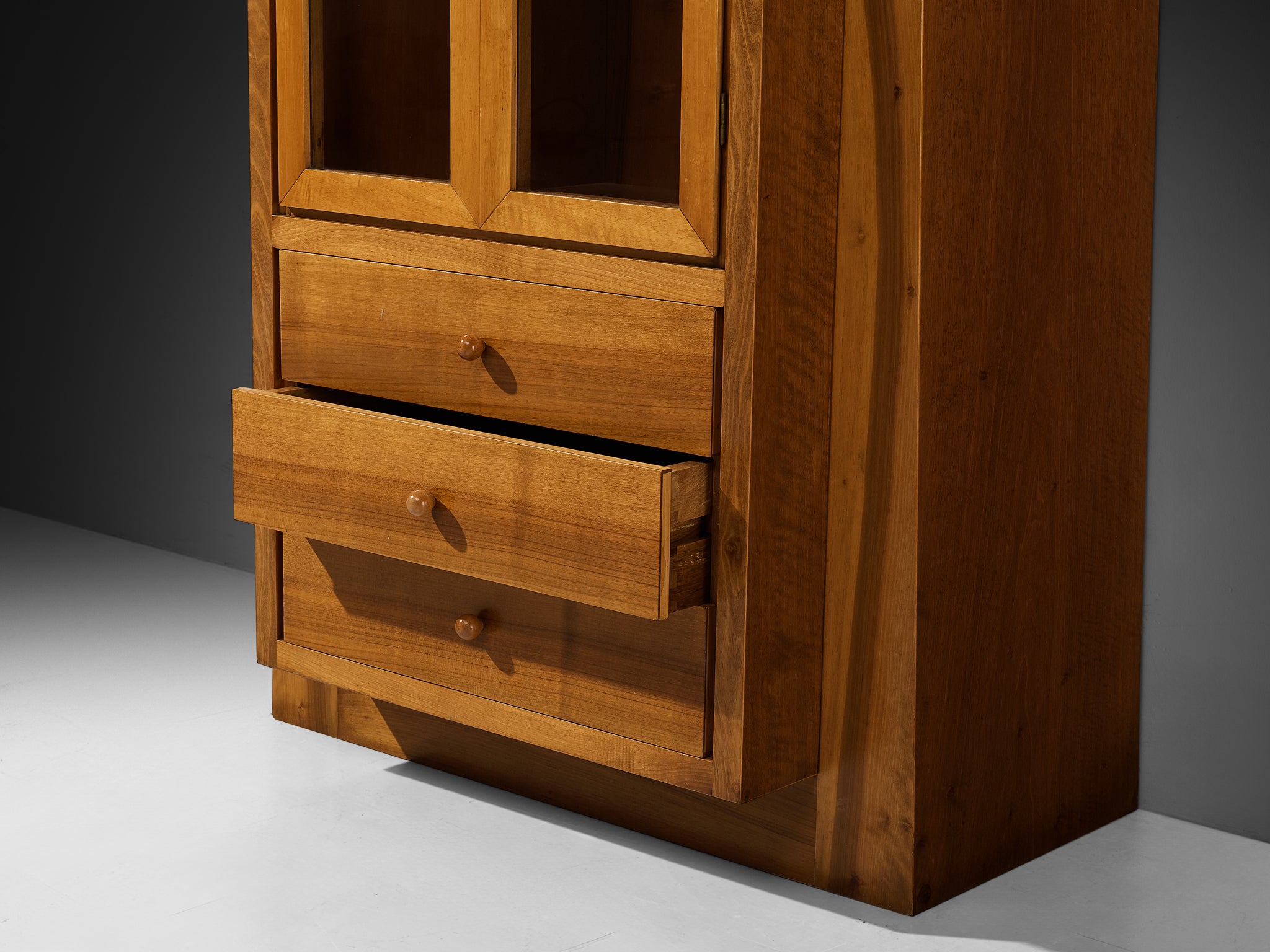 1970s Italian Tall Cabinets in Walnut Case pieces and storage cabinets Morentz