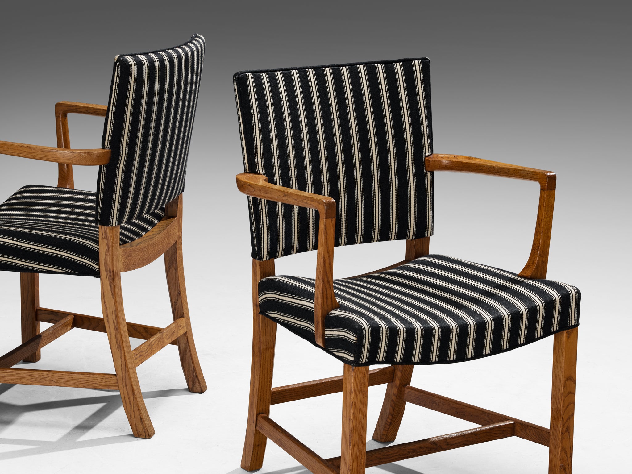 Kaare Klint for Rud. Rasmussens Snedkerier Set of Six '3758A' Red Dining Chairs Seating Morentz