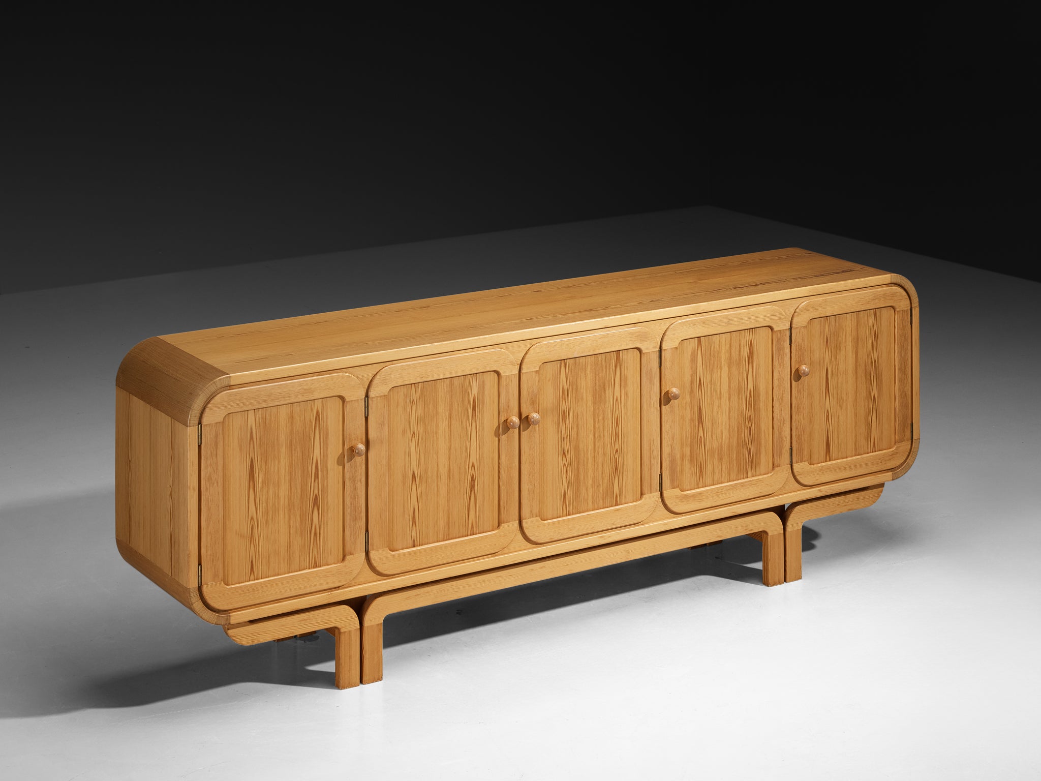 French Postmodern Sideboard in Pine Case pieces and storage cabinets Morentz