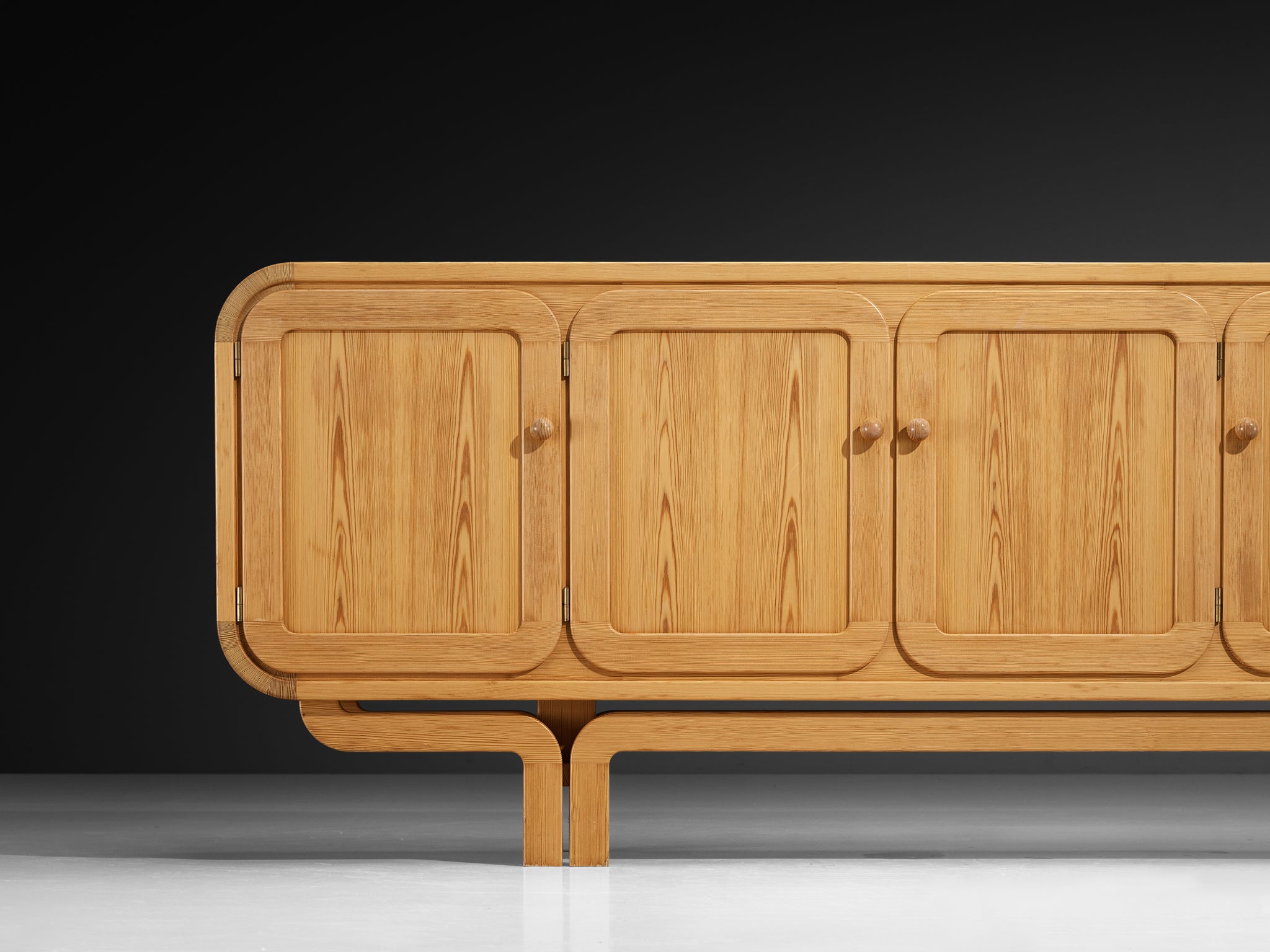 French Postmodern Sideboard in Pine Case pieces and storage cabinets Morentz
