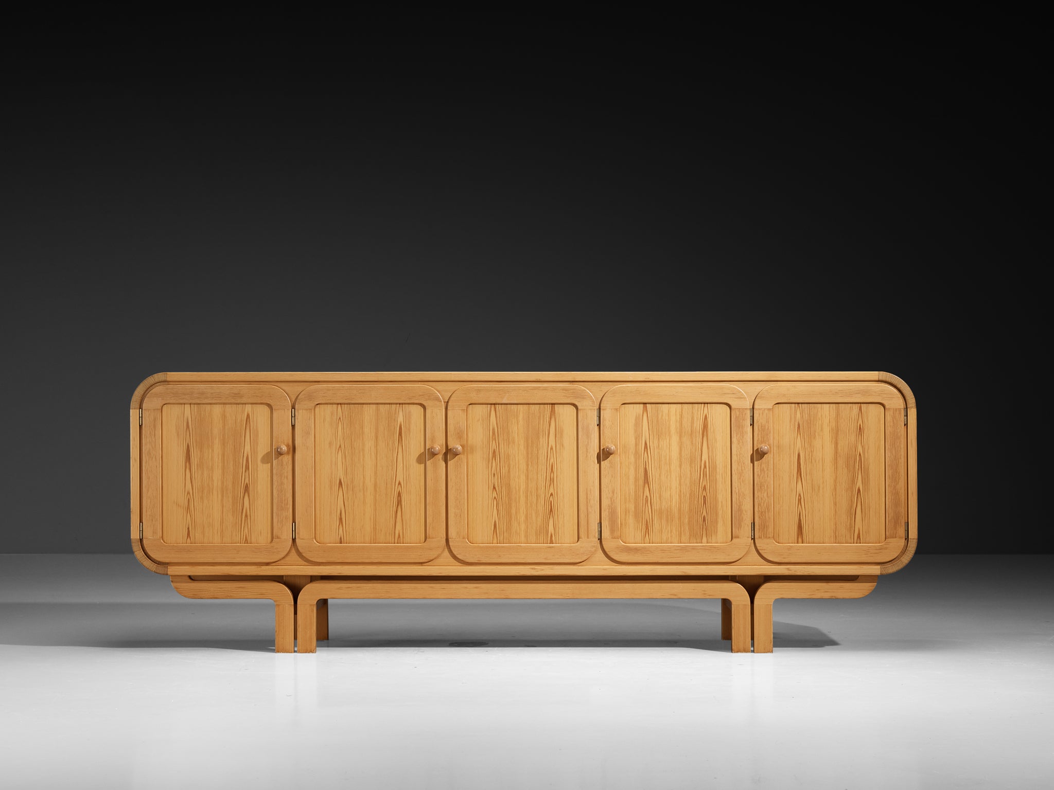 French Postmodern Sideboard in Pine Case pieces and storage cabinets Morentz