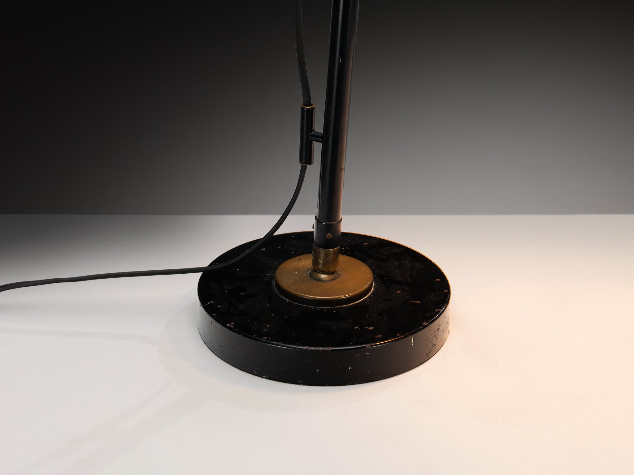 Angelo Ostuni and Renato Forti for O-Luce '201' Floor or Table Lamp in Black Lighting Morentz