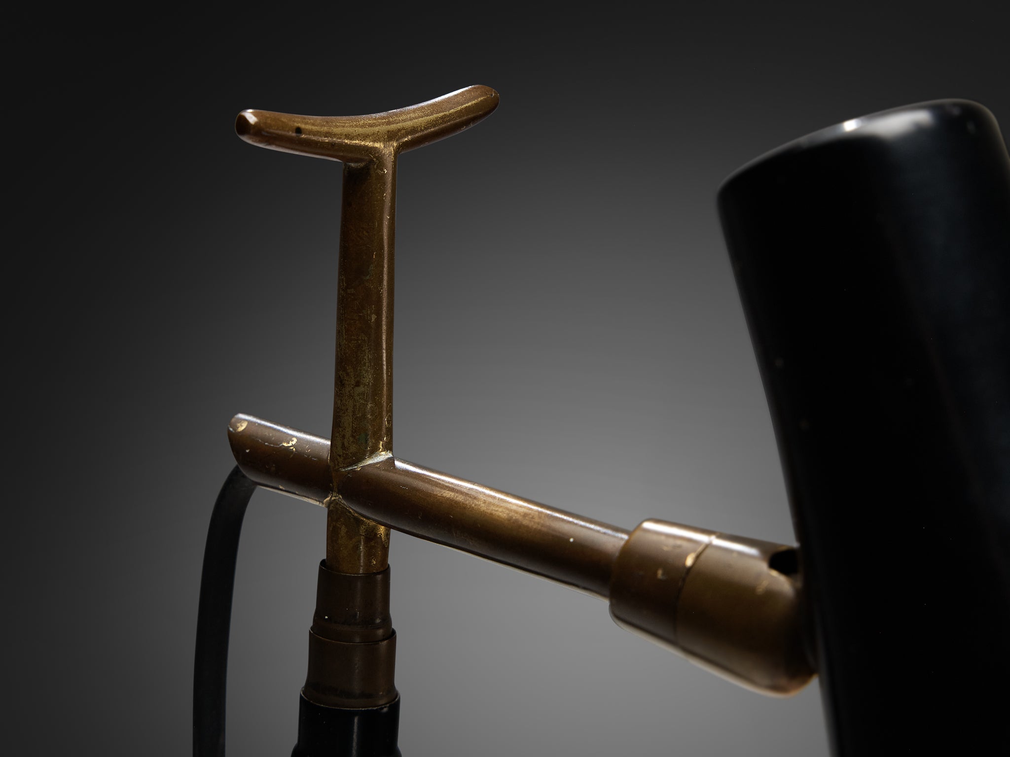 Angelo Ostuni and Renato Forti for O-Luce '201' Floor or Table Lamp in Black Lighting Morentz