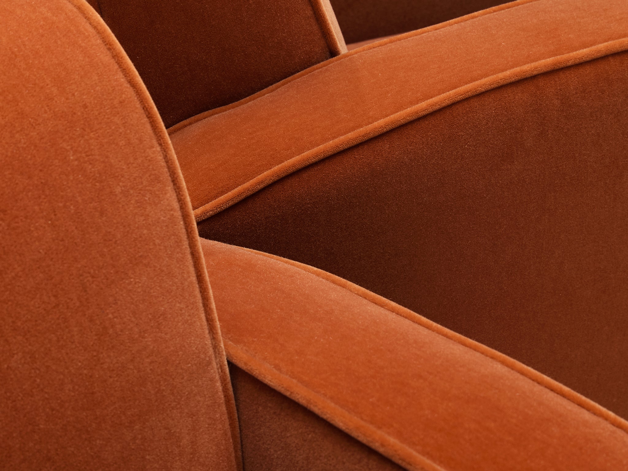 French Art Deco Pair of Lounge Chairs in Coral Mohair Seating Morentz