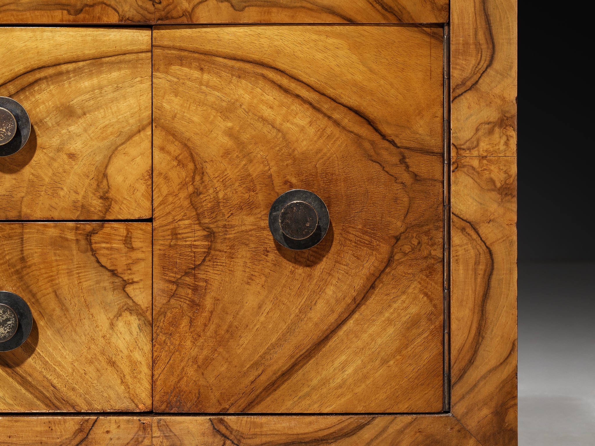 Gaetano Borsani for Atelier di Varedo Bedroom Set in Walnut Burl and Brass More Furniture and Collectibles Morentz