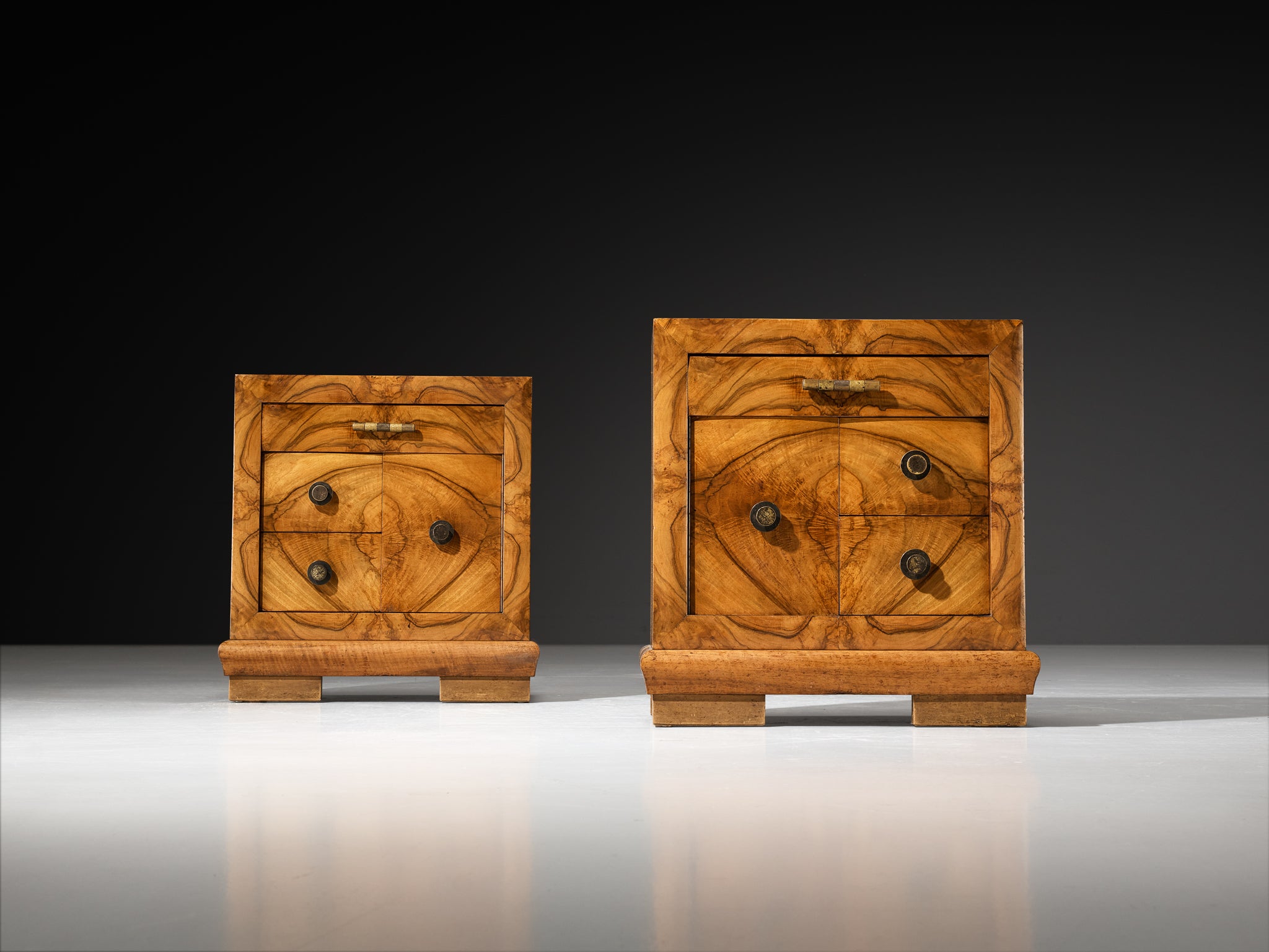 Gaetano Borsani for Atelier di Varedo Bedroom Set in Walnut Burl and Brass More Furniture and Collectibles Morentz
