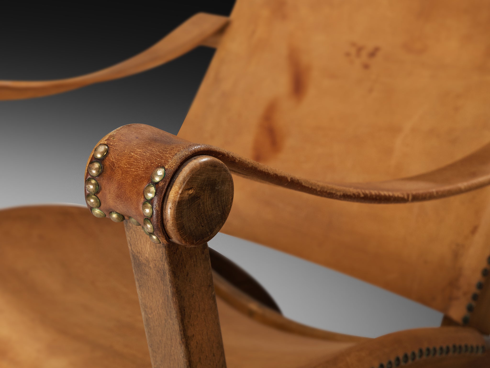 Mogens Voltelen 'Copenhagen' Lounge Chair in Patinated Cognac Leather Seating Morentz
