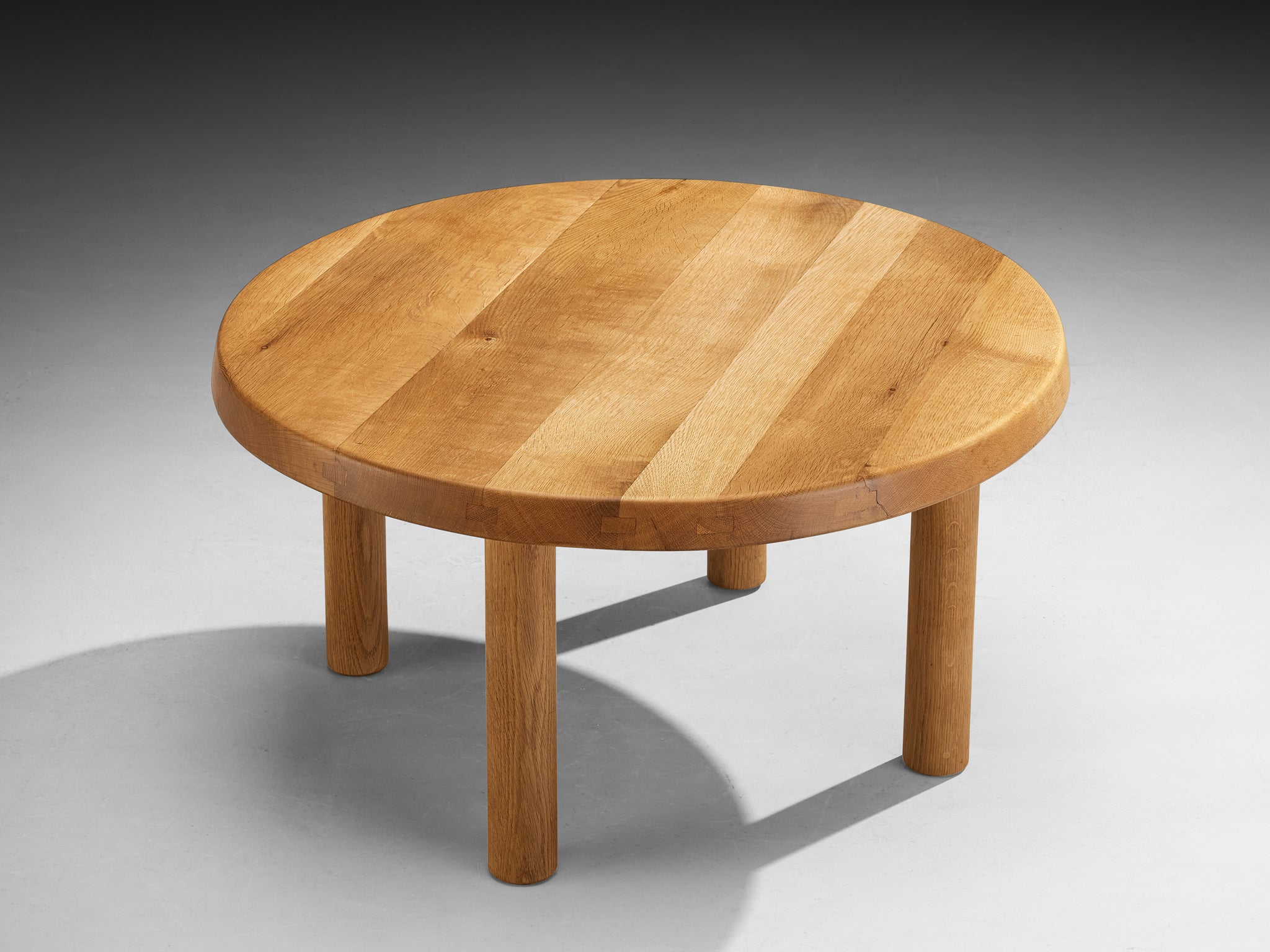 Early Pierre Chapo Custom Made 'T02' Coffee Table in Solid Oak Tables Morentz