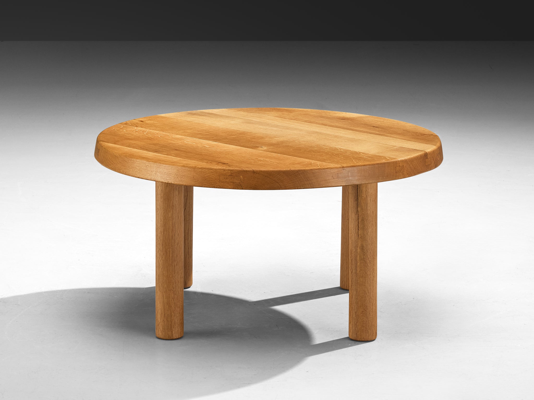 Early Pierre Chapo Custom Made 'T02' Coffee Table in Solid Oak Tables Morentz