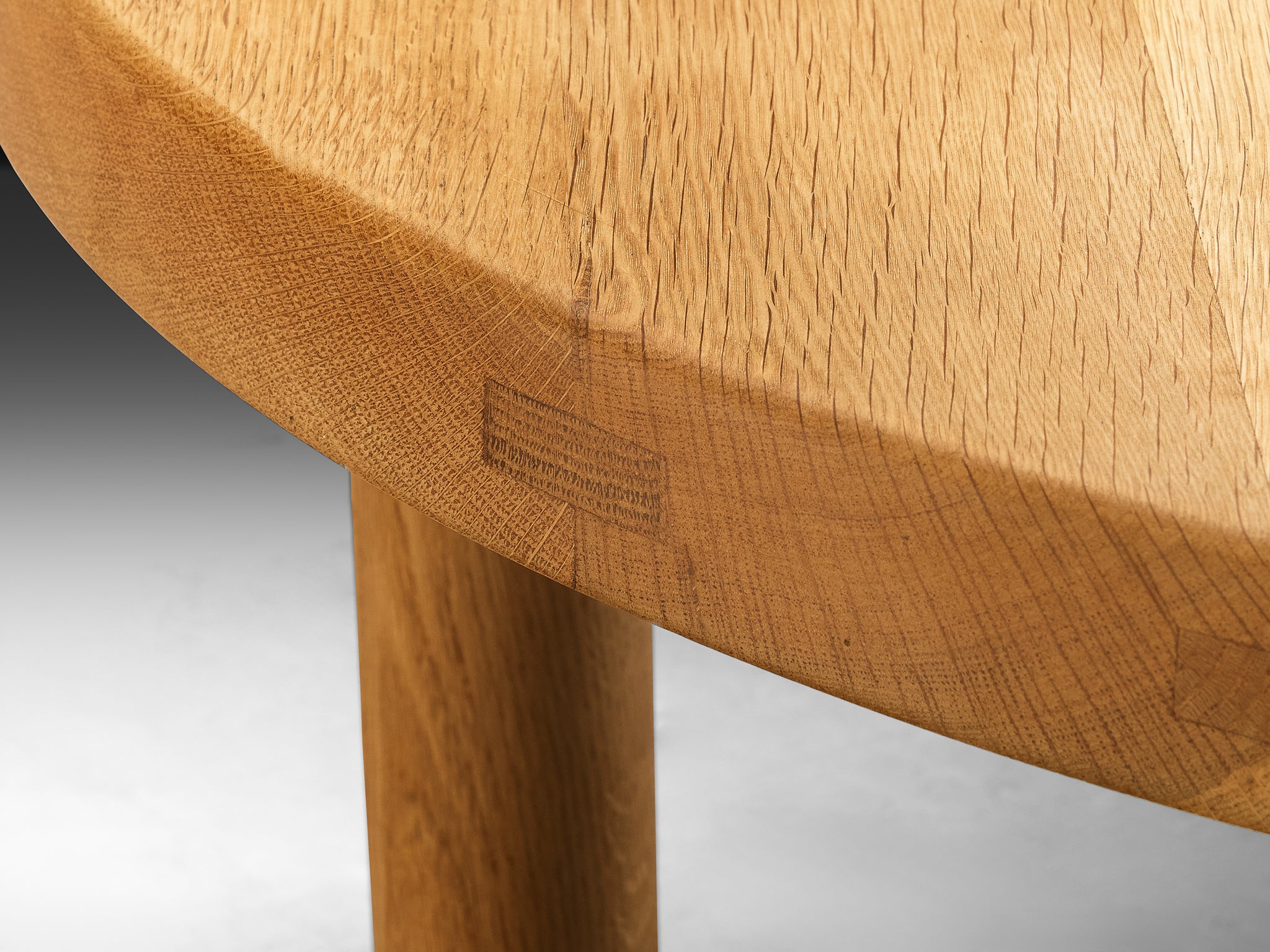 Early Pierre Chapo Custom Made 'T02' Coffee Table in Solid Oak Tables Morentz