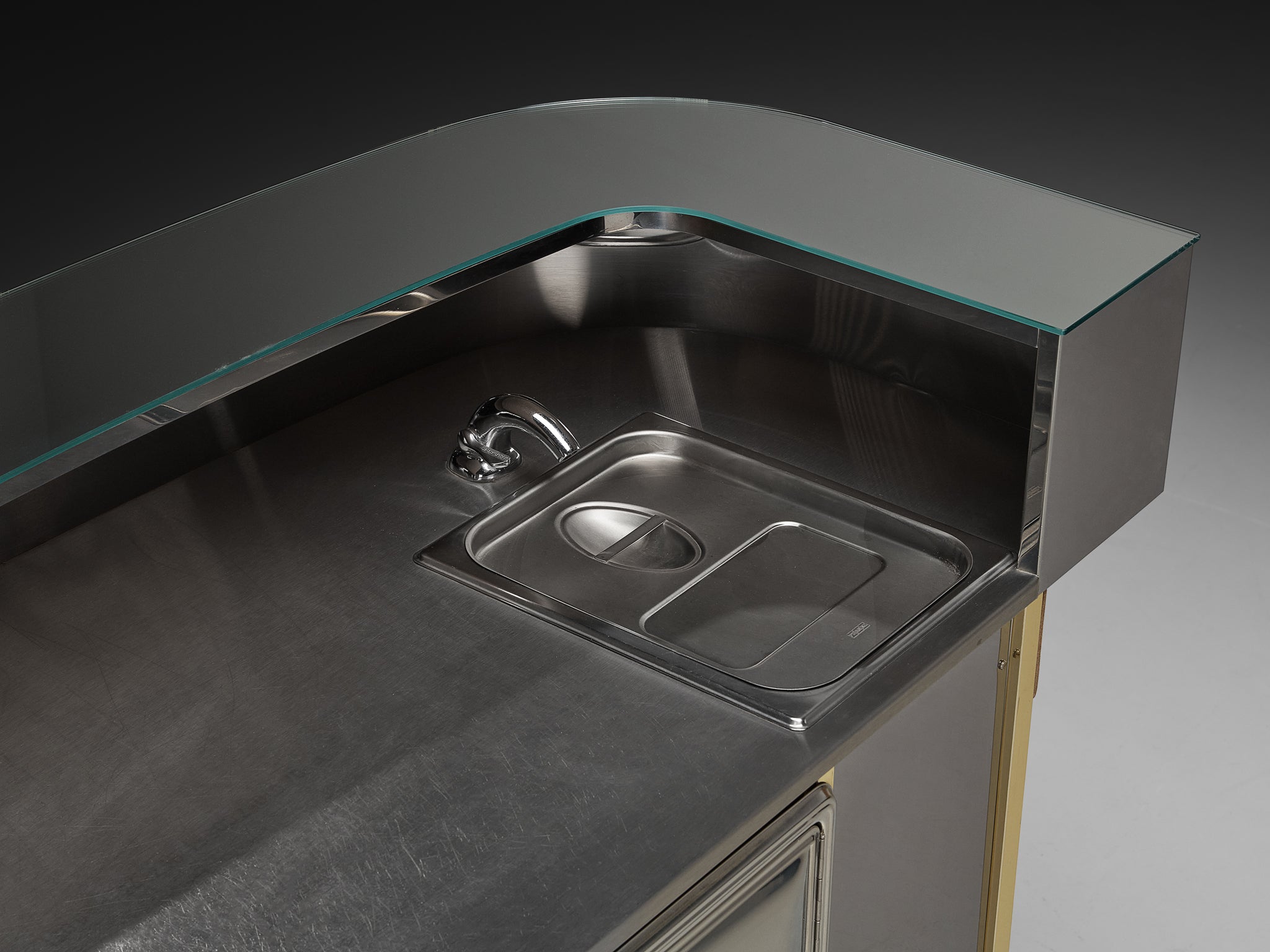 Hollywood Regency Bar Cabinet in the Style of Willy Rizzo