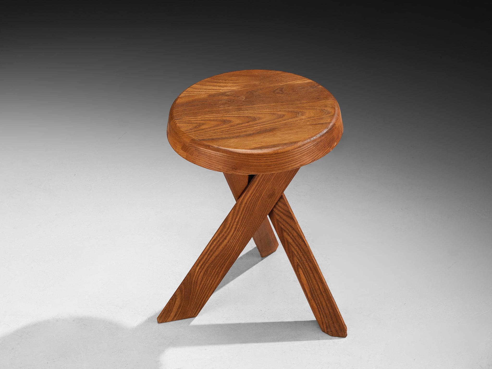Pierre Chapo Stool 'S13A' in Solid Elm Seating Morentz