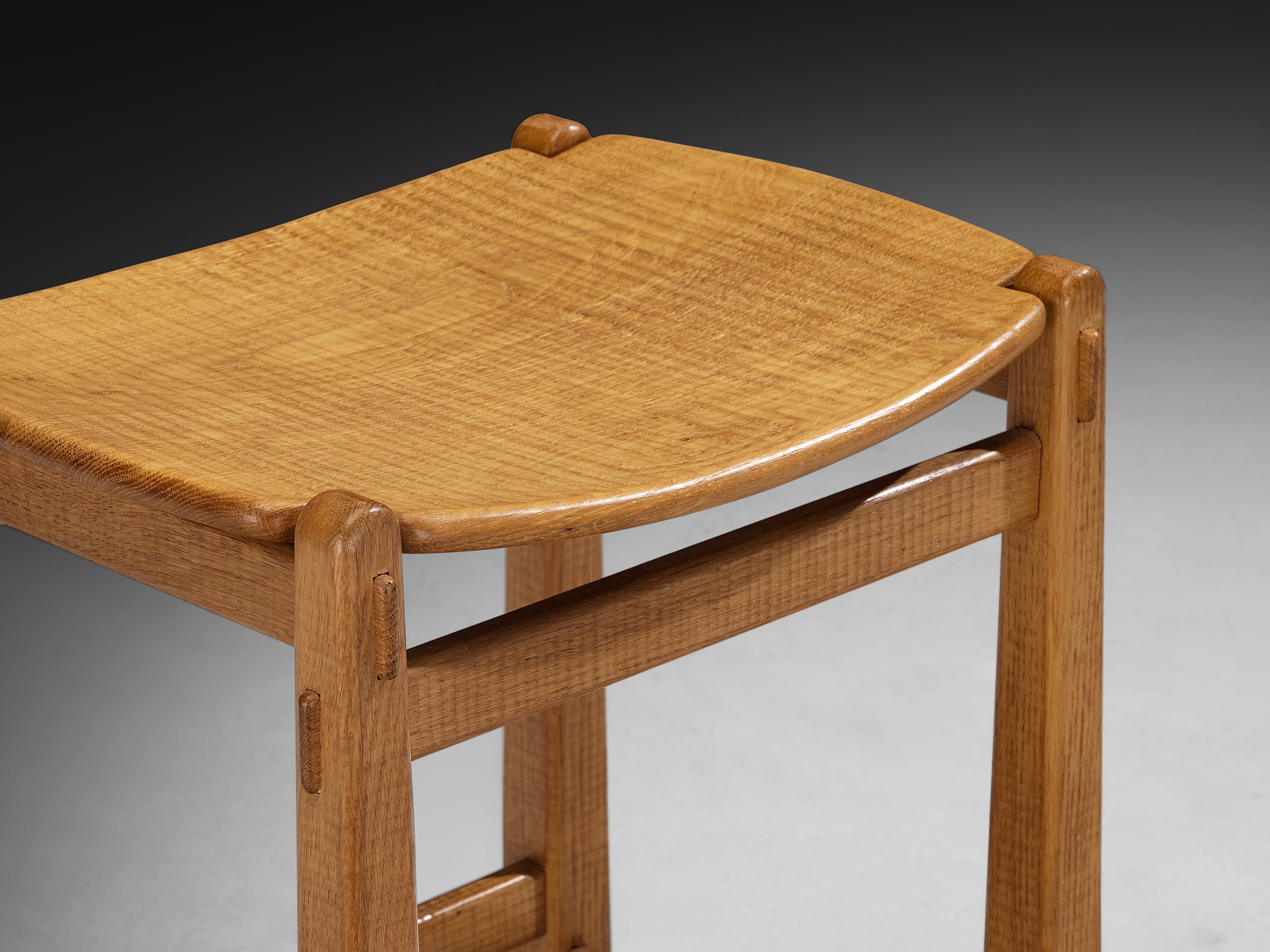 Giuseppe Rivadossi for Officina Rivadossi High Bar Stools in Oak Seating Morentz