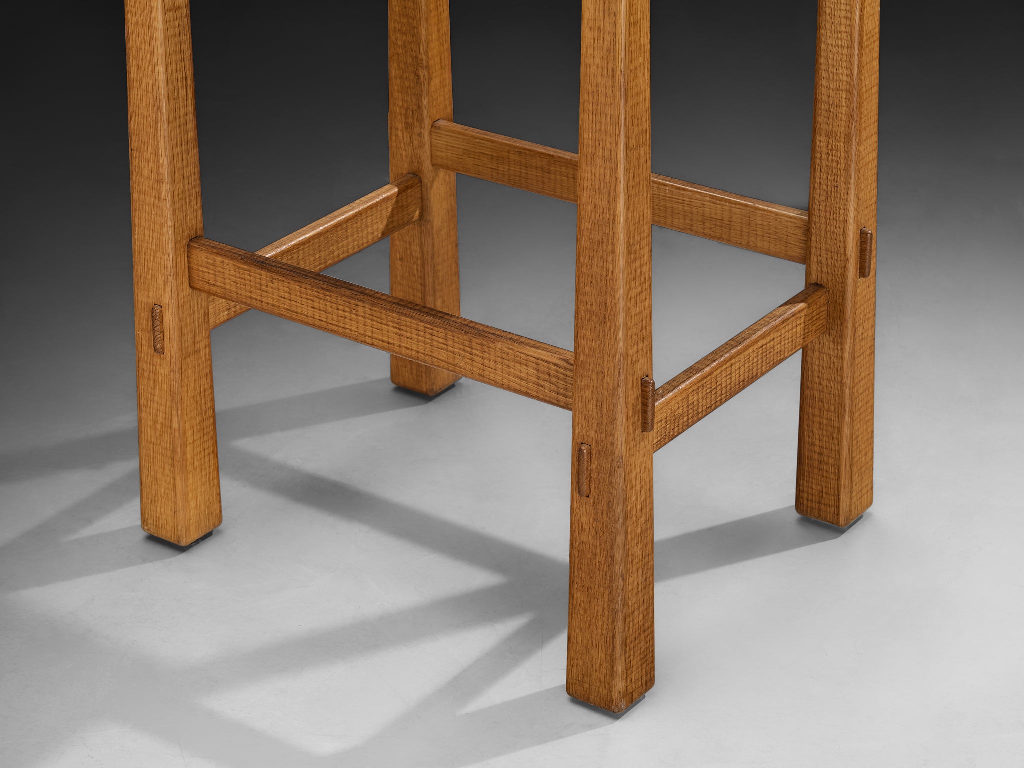 Giuseppe Rivadossi for Officina Rivadossi High Bar Stools in Oak Seating Morentz