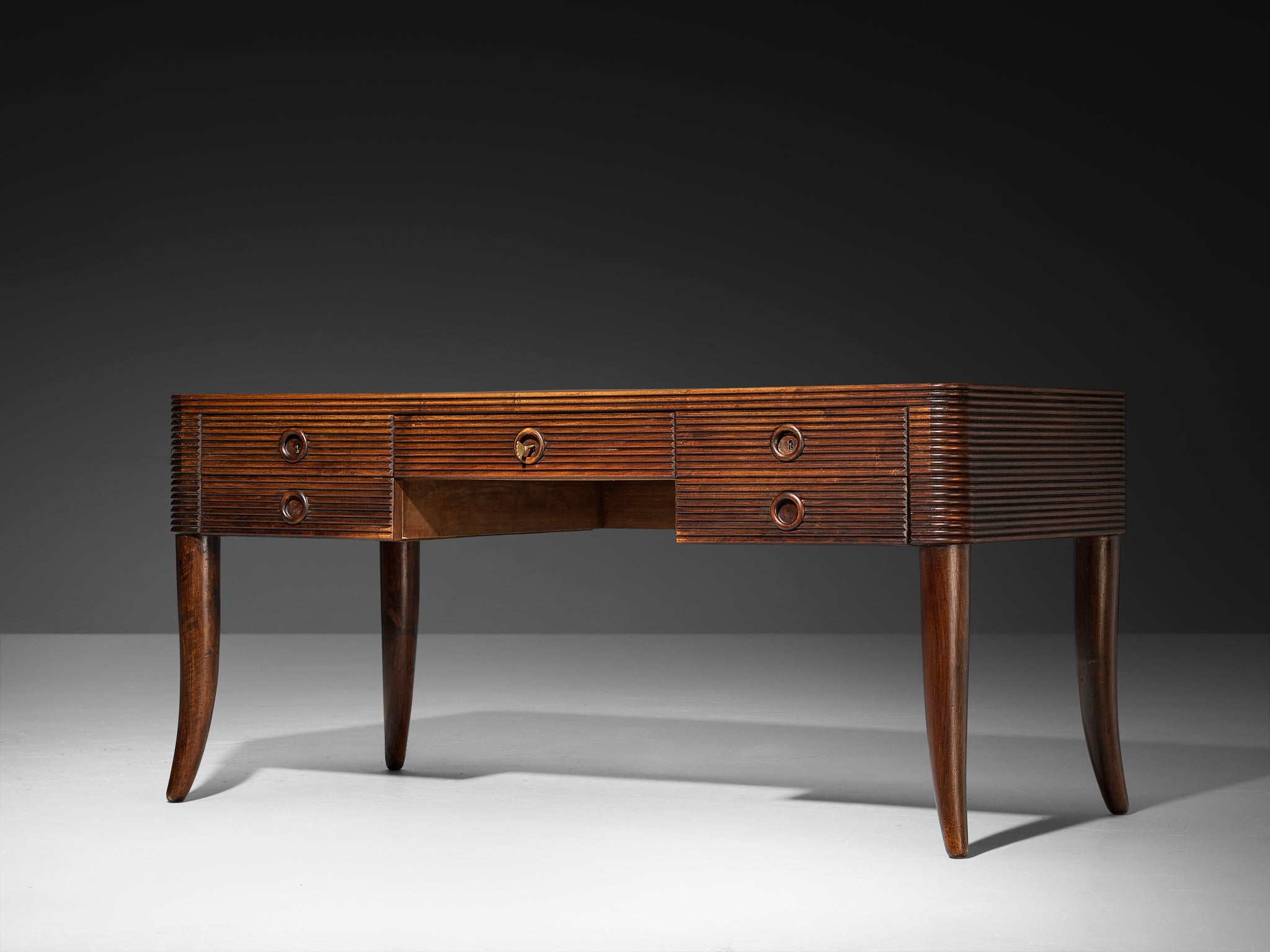 Paolo Buffa for Galdino Maspero Writing Desk in Walnut Tables Morentz