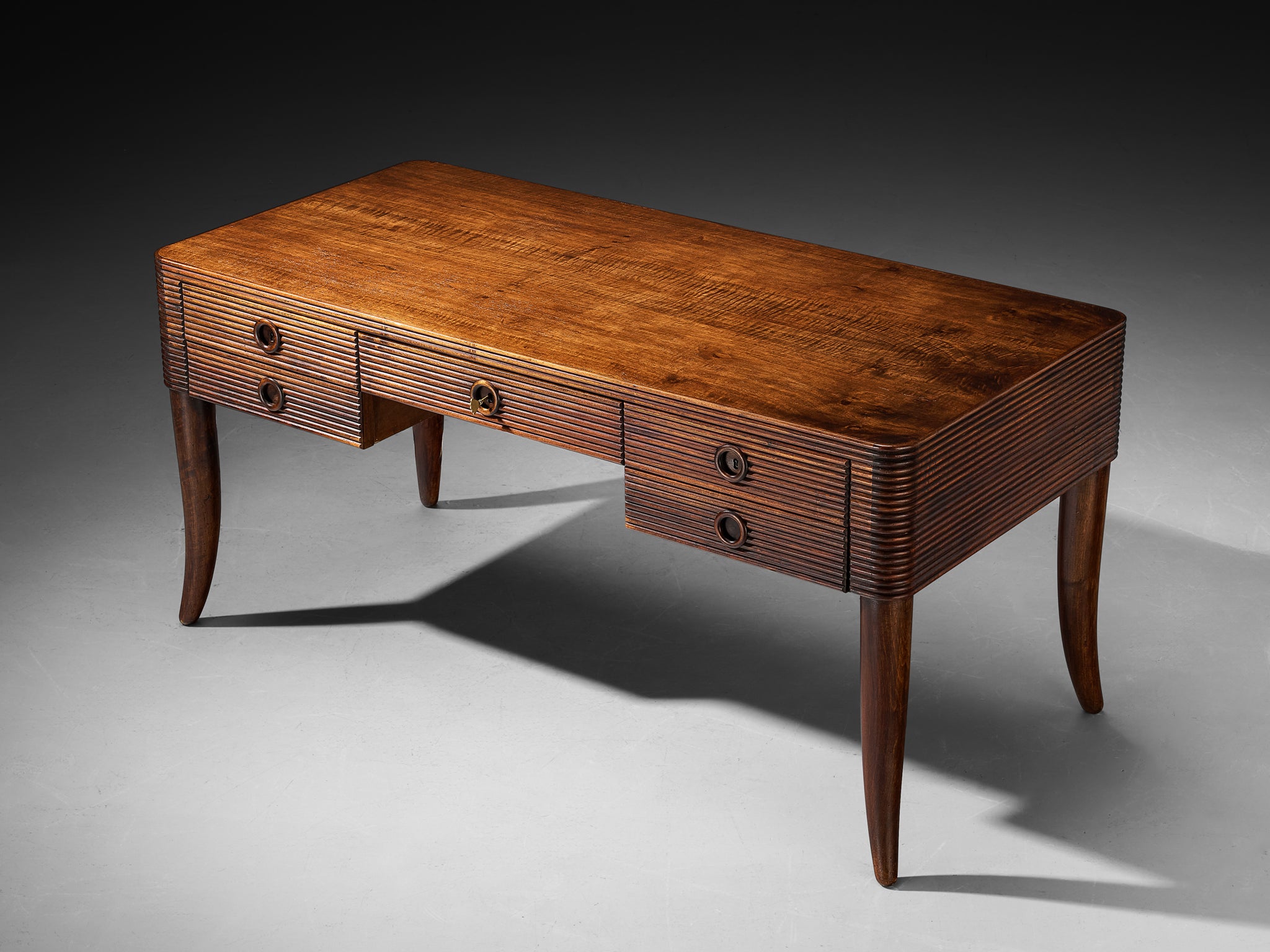 Paolo Buffa for Galdino Maspero Writing Desk in Walnut Tables Morentz