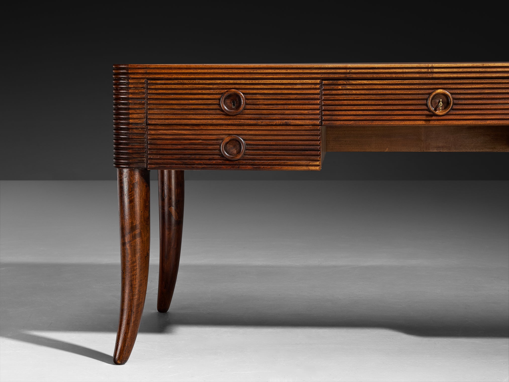 Paolo Buffa for Galdino Maspero Writing Desk in Walnut Tables Morentz