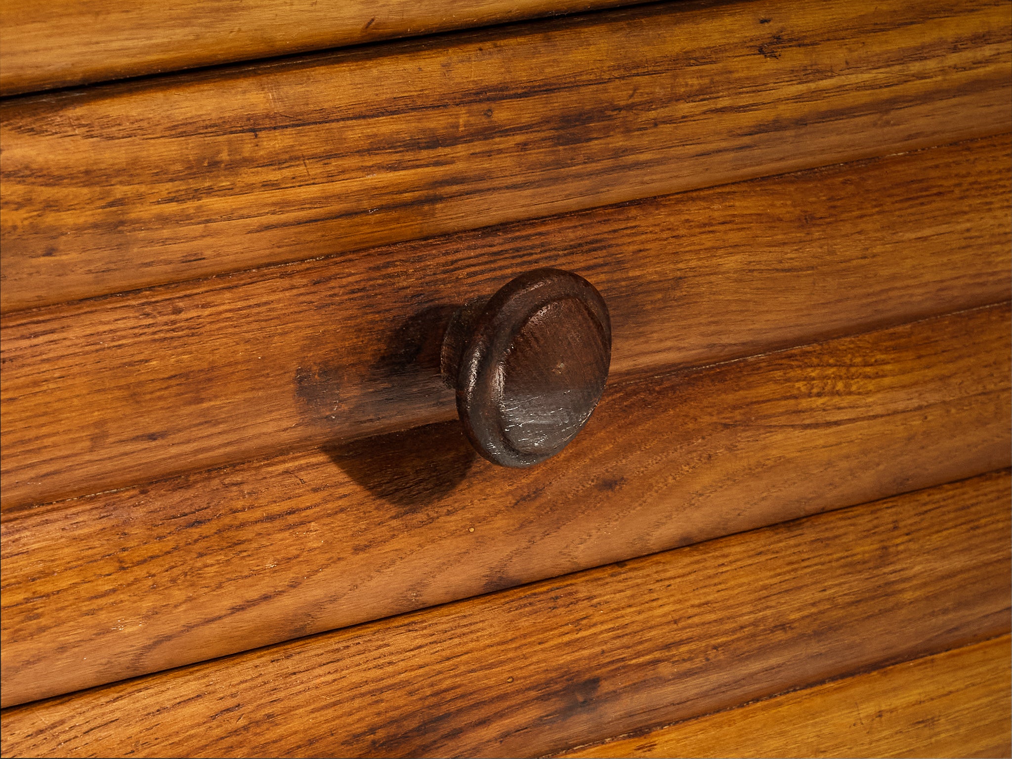 Italian Mid-Century Modern Sideboard in Chestnut and Patinated Brass Case pieces and storage cabinets Morentz