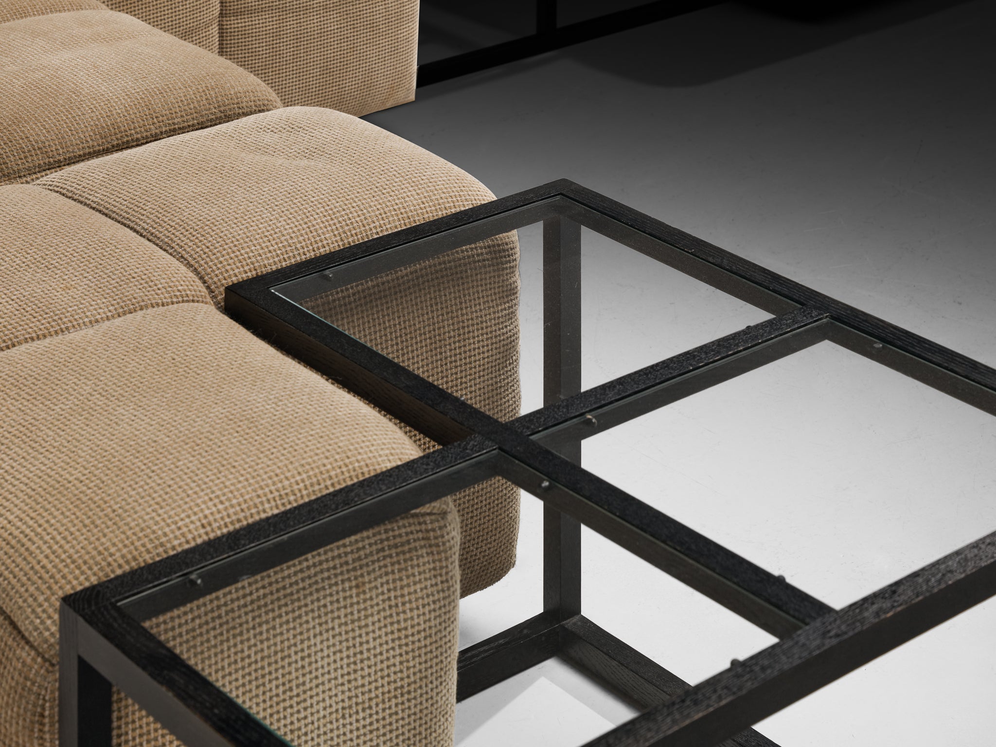 Hans Hopfer for Neue Wiener Werkstätte Modular 'Castell' Sofa with Side Tables Seating Morentz