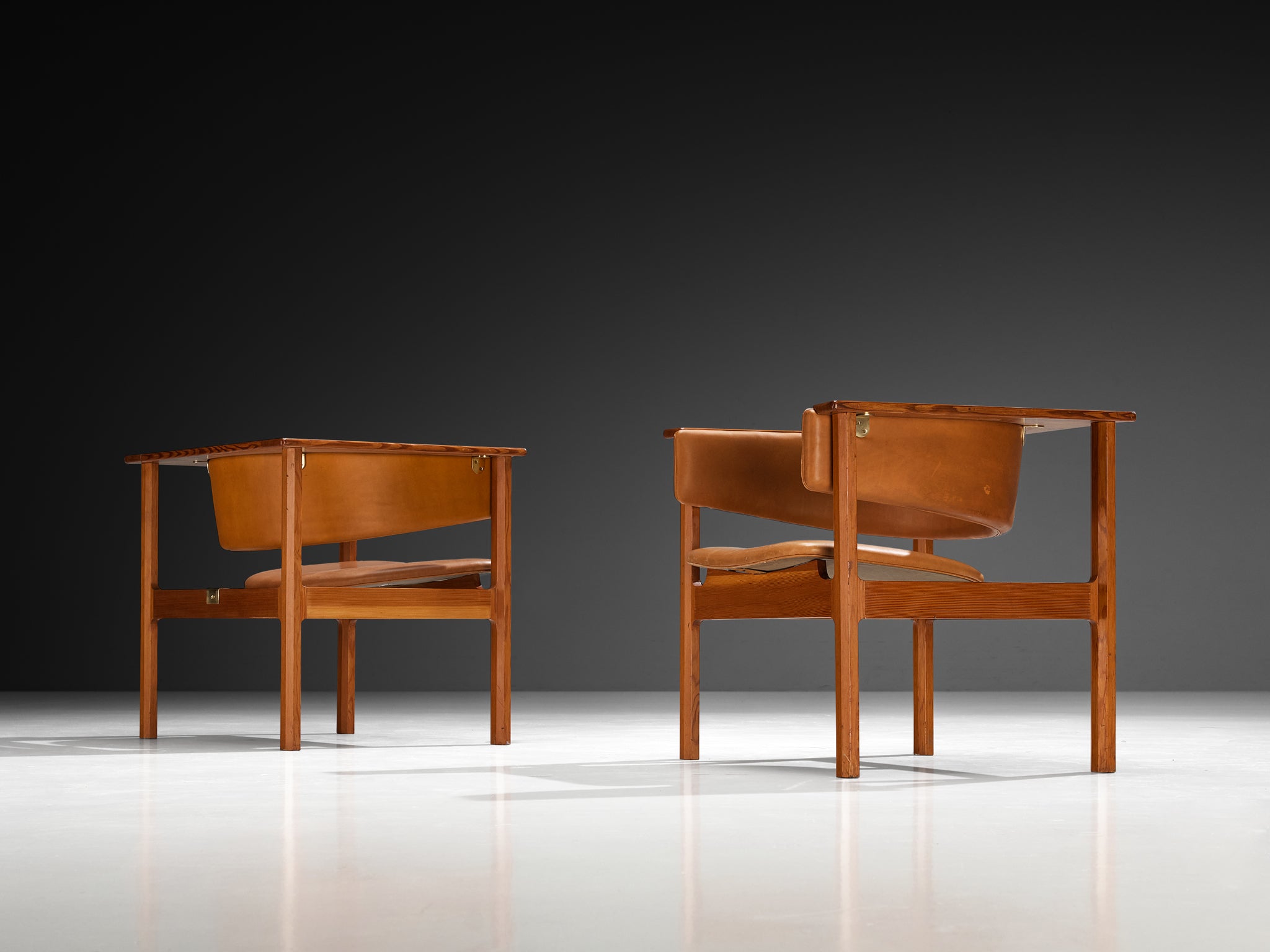 Carl Heinz Brockmann Petersen for Louis G. Thiersen Rare Geometric Armchairs Seating Morentz