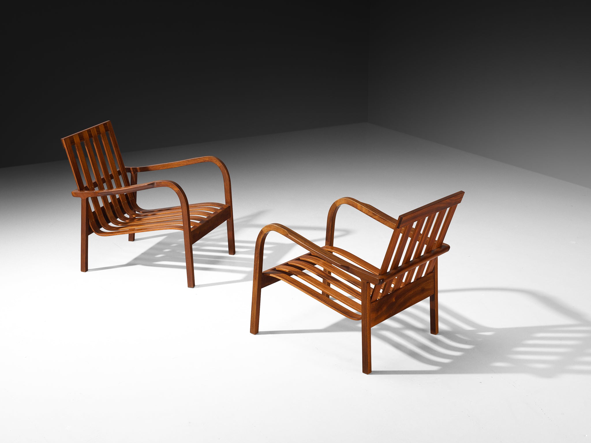 Danish Easy Chairs by Cabinet Maker in Mahogany Seating Morentz