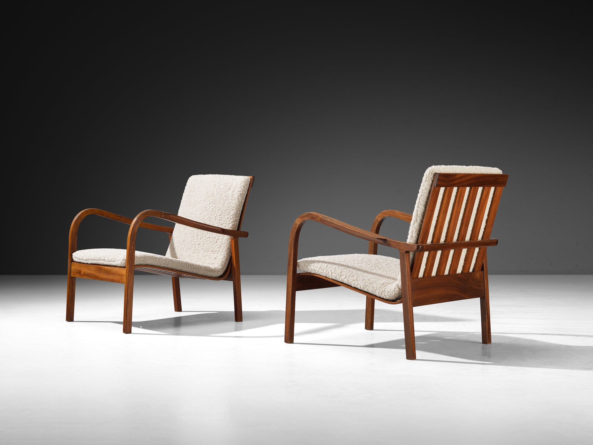 Danish Easy Chairs by Cabinet Maker in Mahogany Seating Morentz