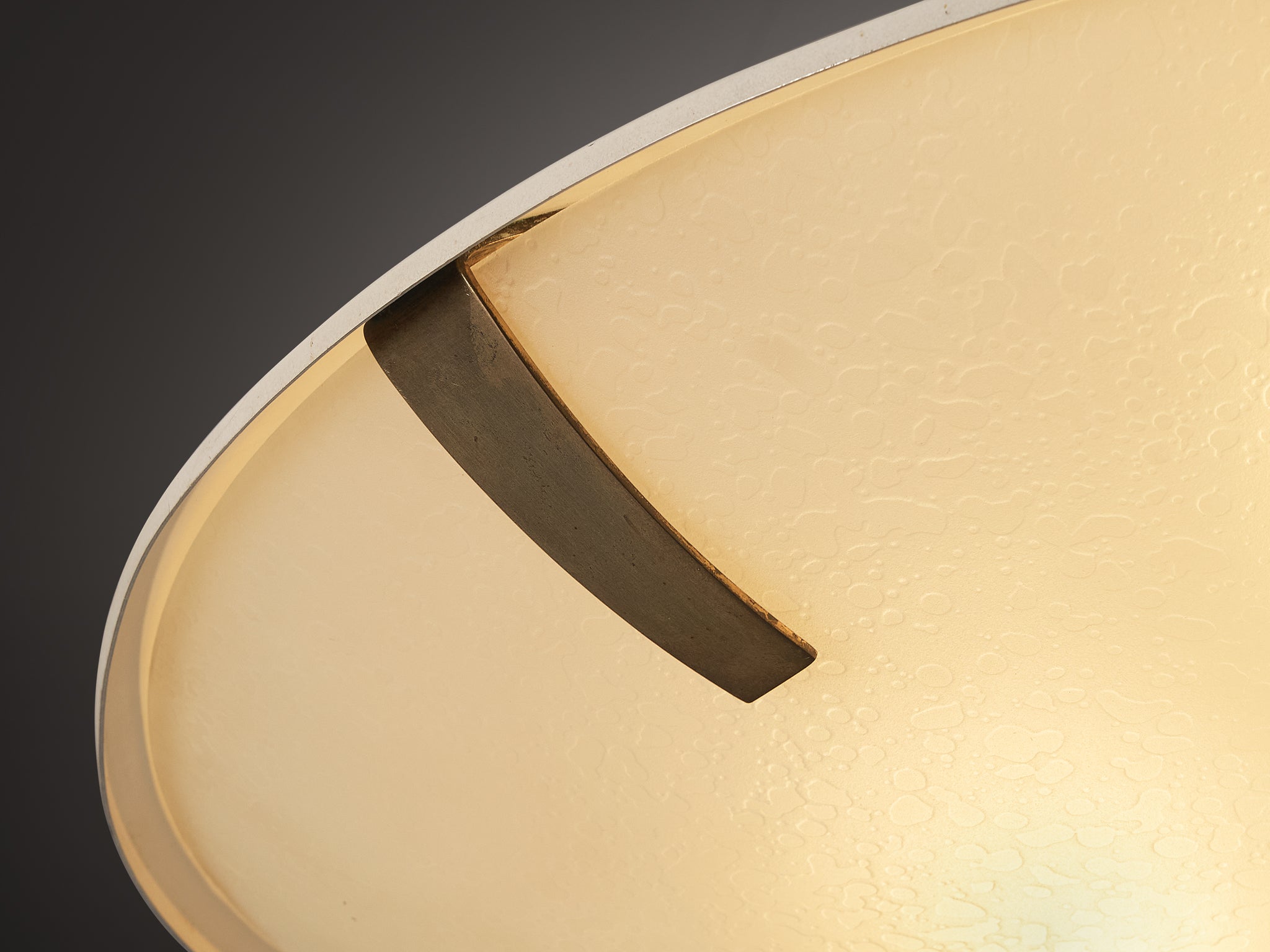 Stilnovo Pendant '1140' in Aluminium, Brass and Glass Lighting Morentz