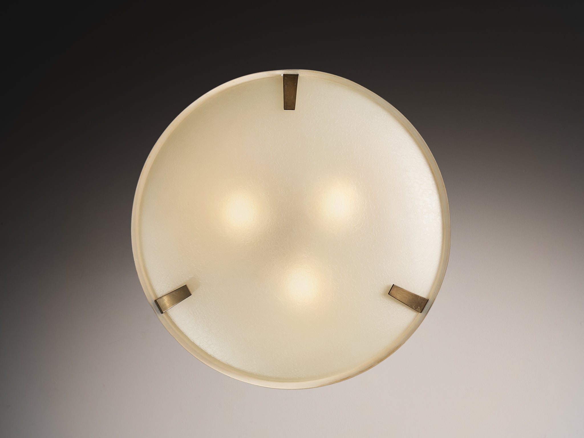 Stilnovo Pendant '1140' in Aluminium, Brass and Glass Lighting Morentz