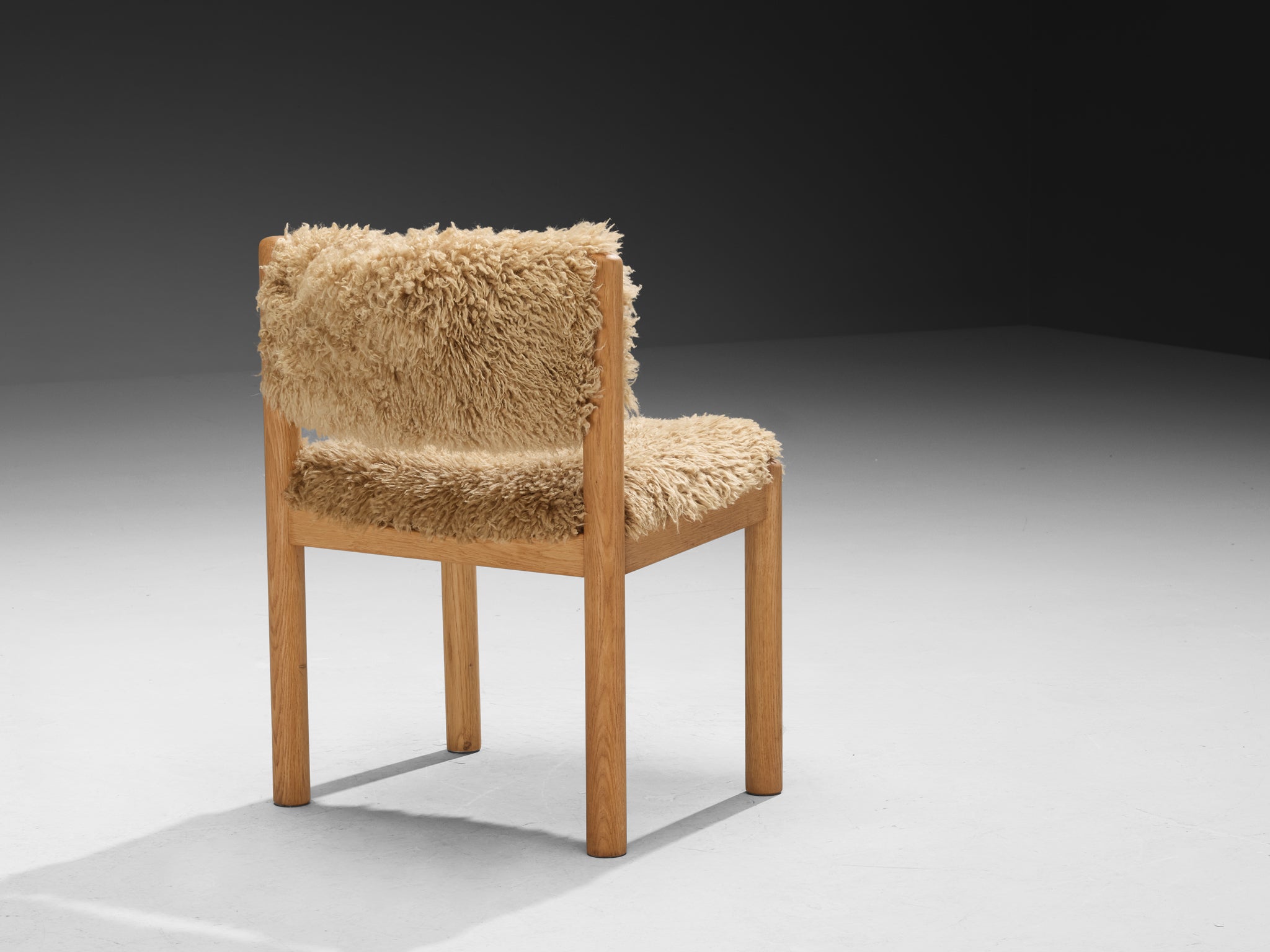 Danish Dining Chairs in Oak and Sheepskin Seating Morentz