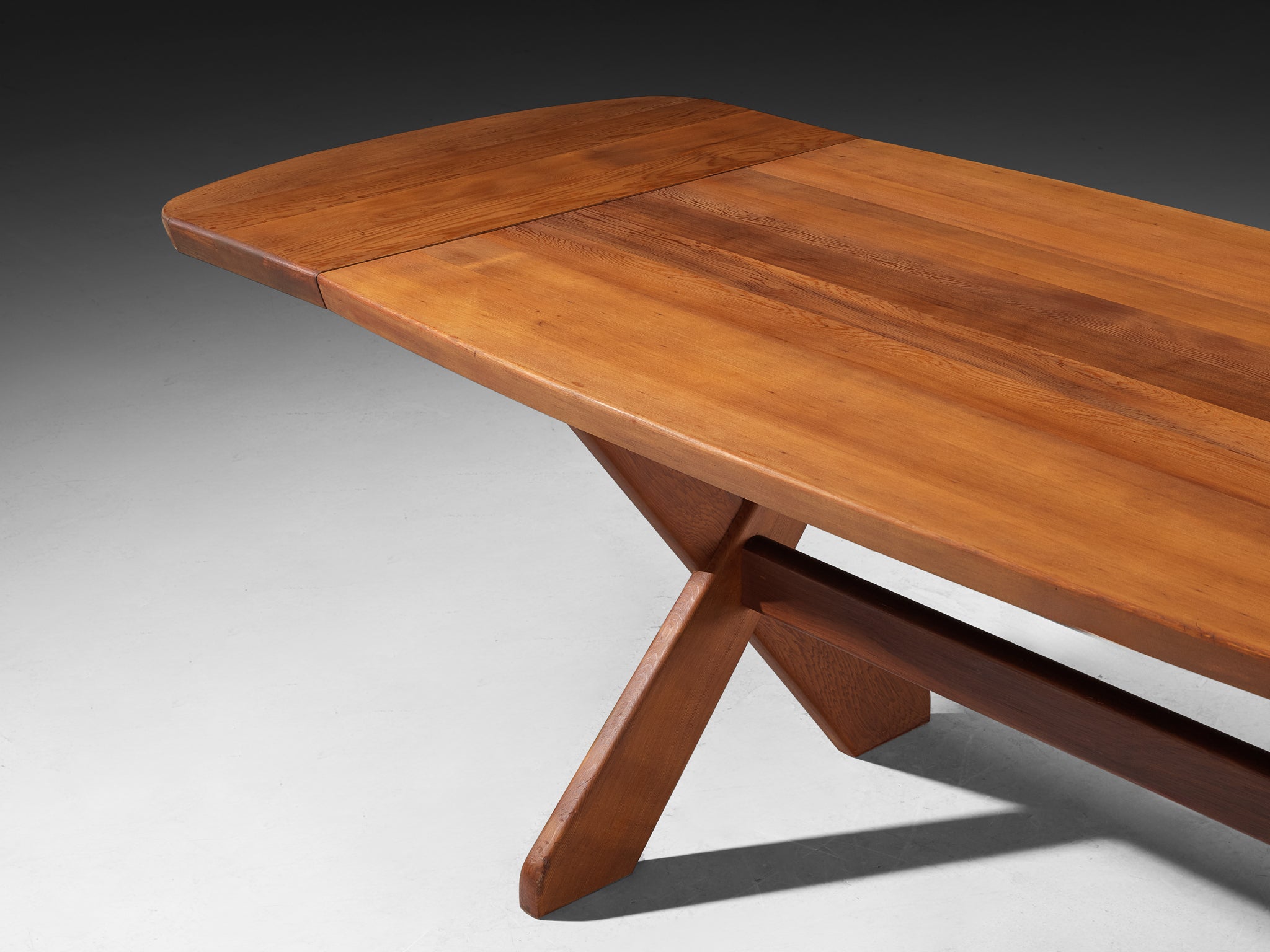 Sculptural Danish Extendable Dining Table in Oregon Pine Tables Morentz