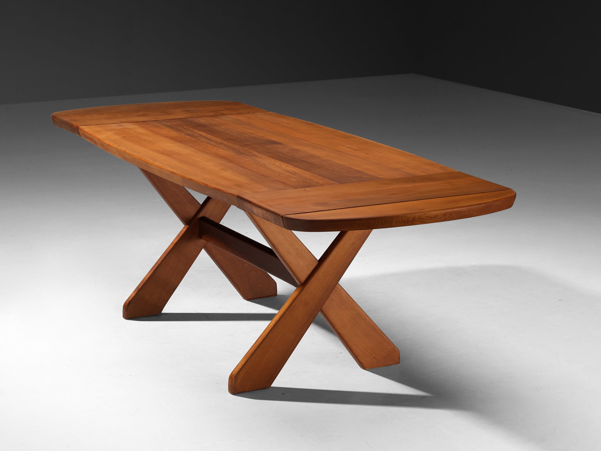 Sculptural Danish Extendable Dining Table in Oregon Pine Tables Morentz